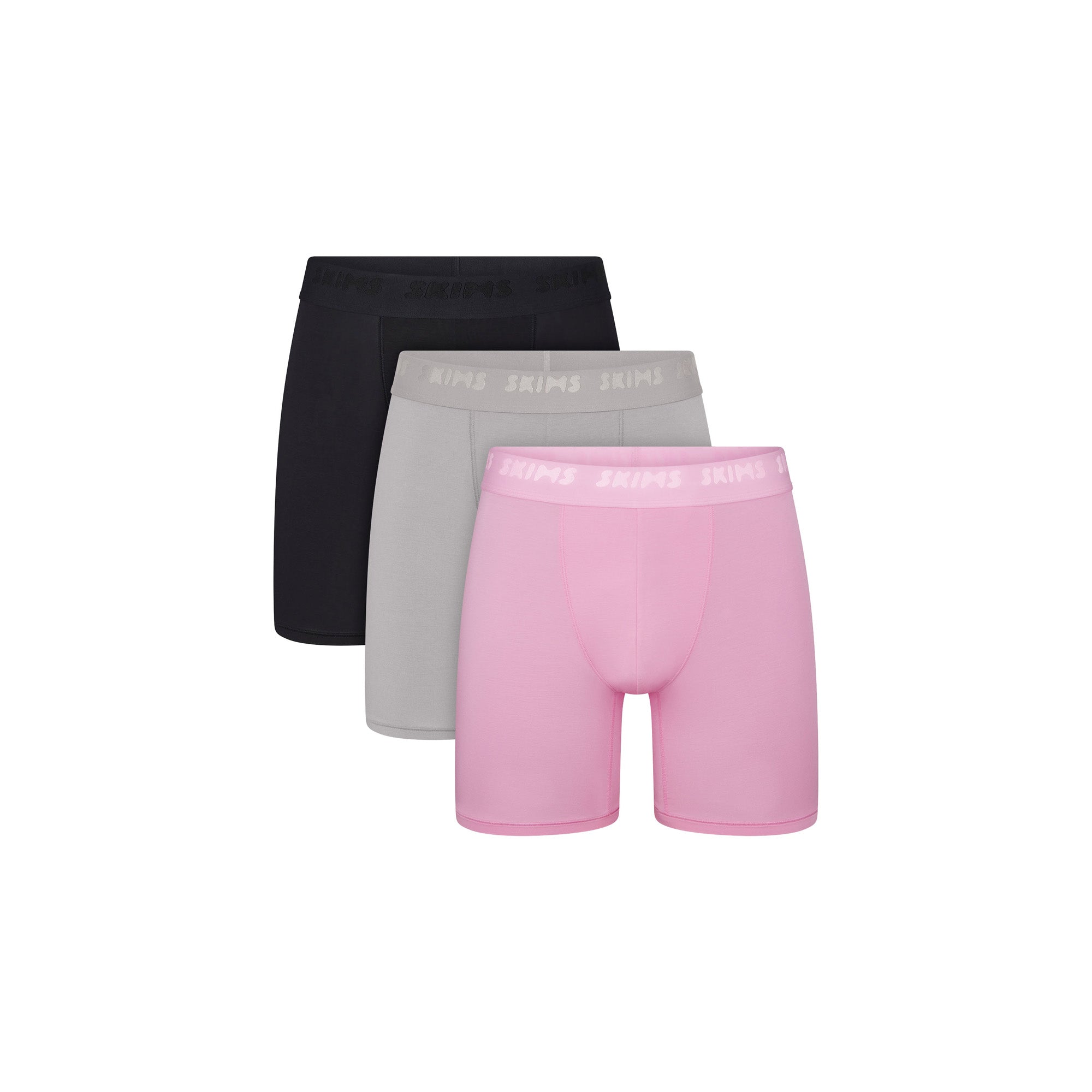 SKIMS STRETCH MENS 5" BOXER BRIEF 3-PACK | BUBBLE GUM MIRROR MULTI - Image 10