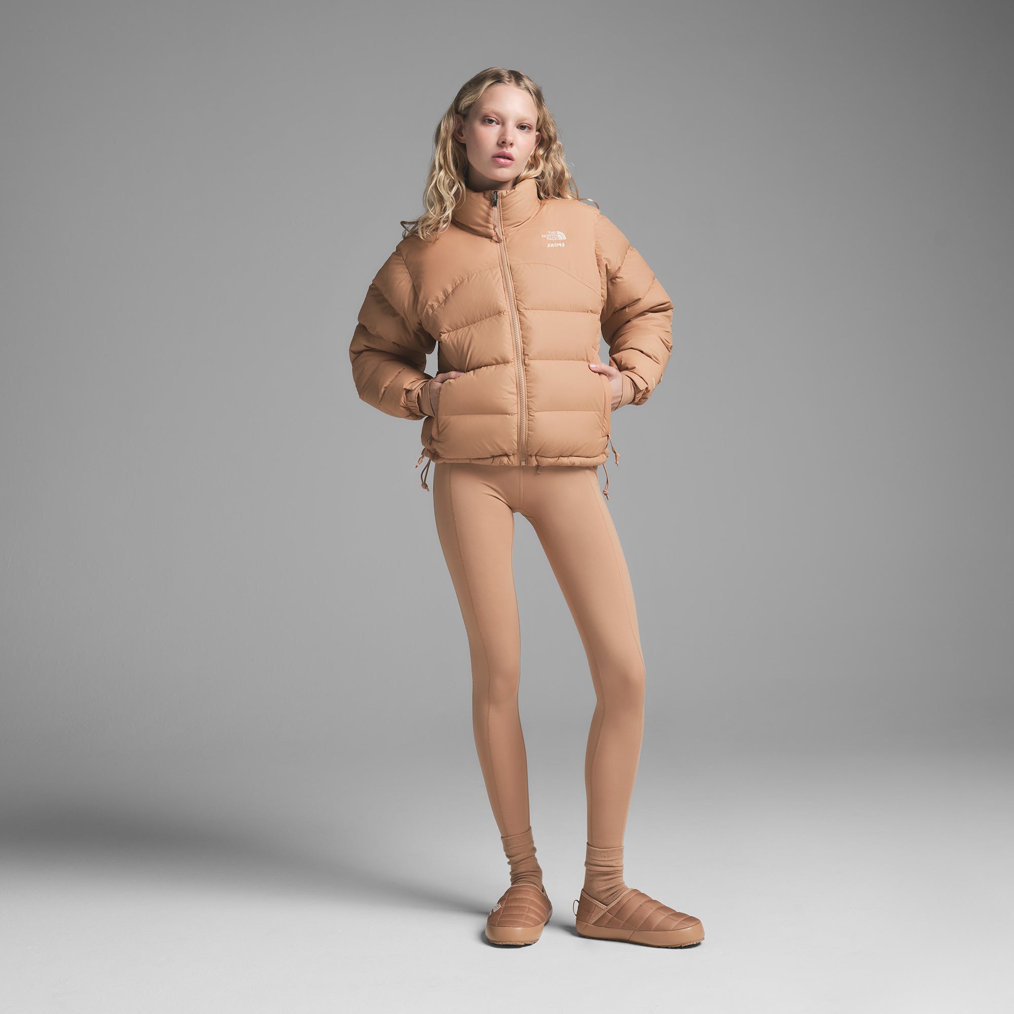 THE NORTH FACE X SKIMS 2000 RETRO NUPTSE JACKET | OCHRE - Image 2