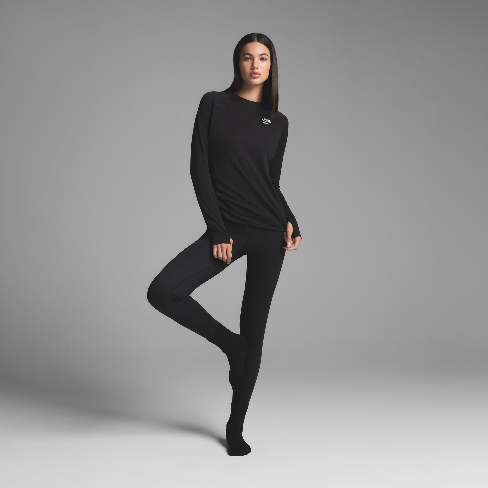 THE NORTH FACE X SKIMS DOTKNIT LONG SLEEVE TOP | ONYX - Image 3