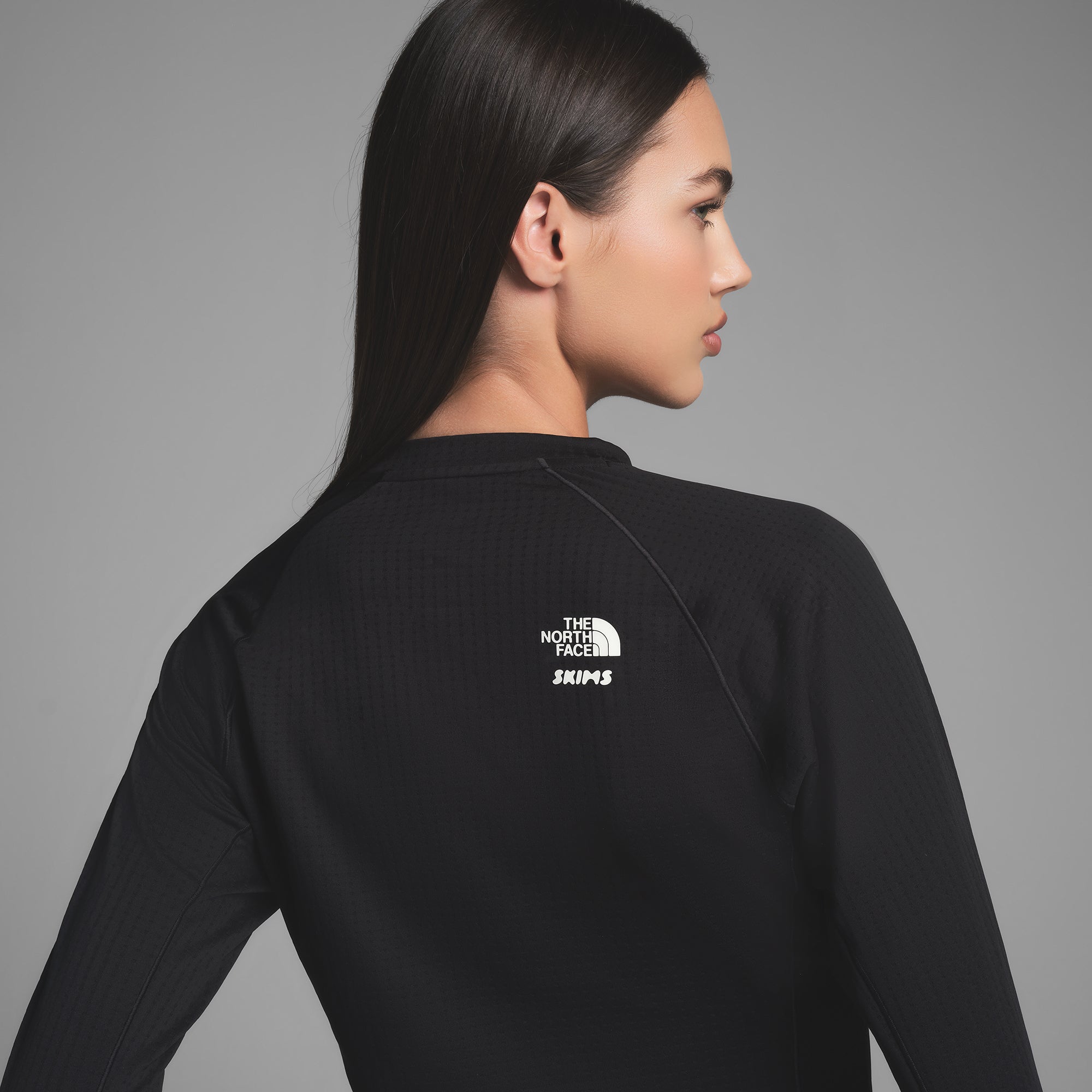 THE NORTH FACE X SKIMS DOTKNIT LONG SLEEVE TOP | ONYX - Image 2