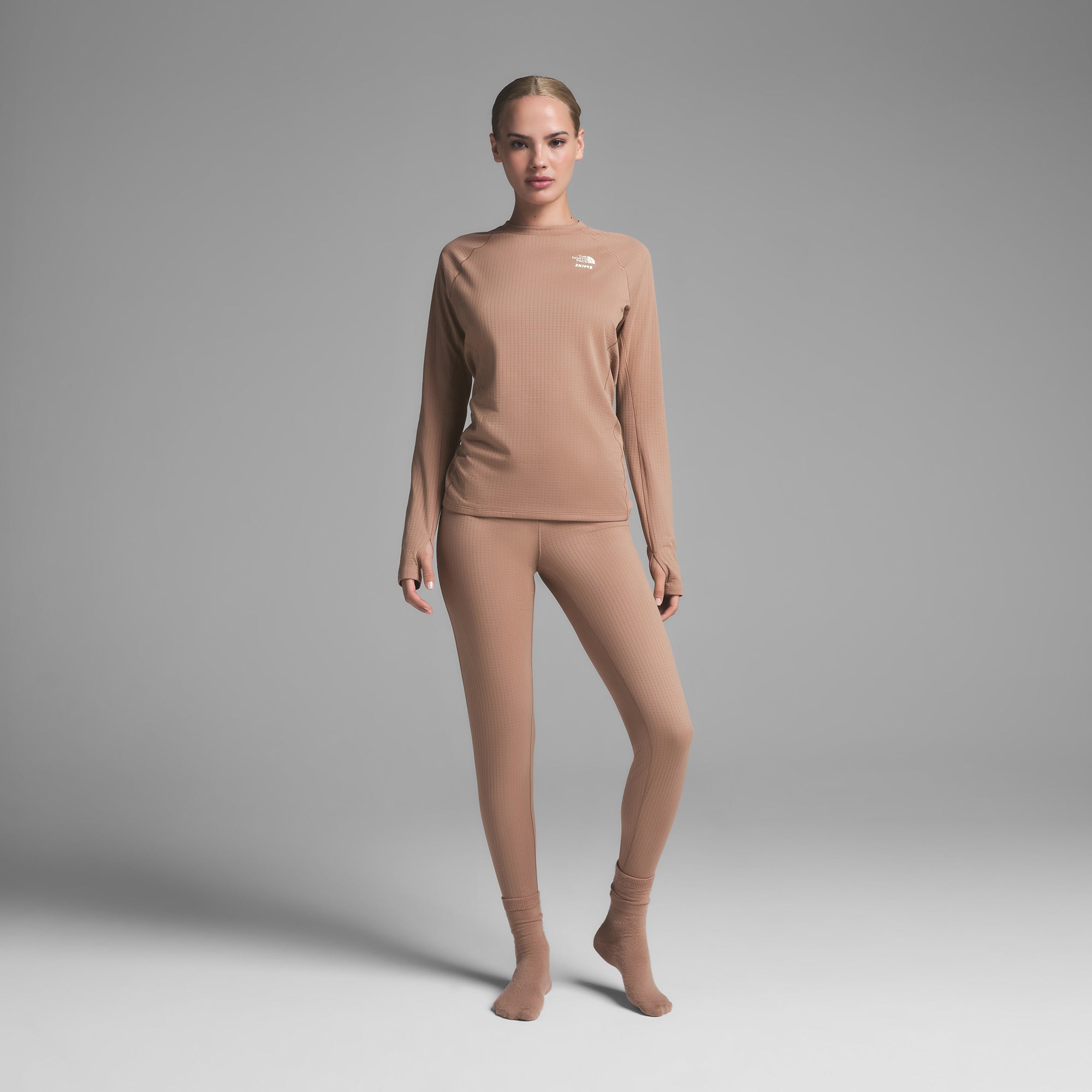 THE NORTH FACE X SKIMS DOTKNIT LONG SLEEVE TOP | SIENNA - Image 2