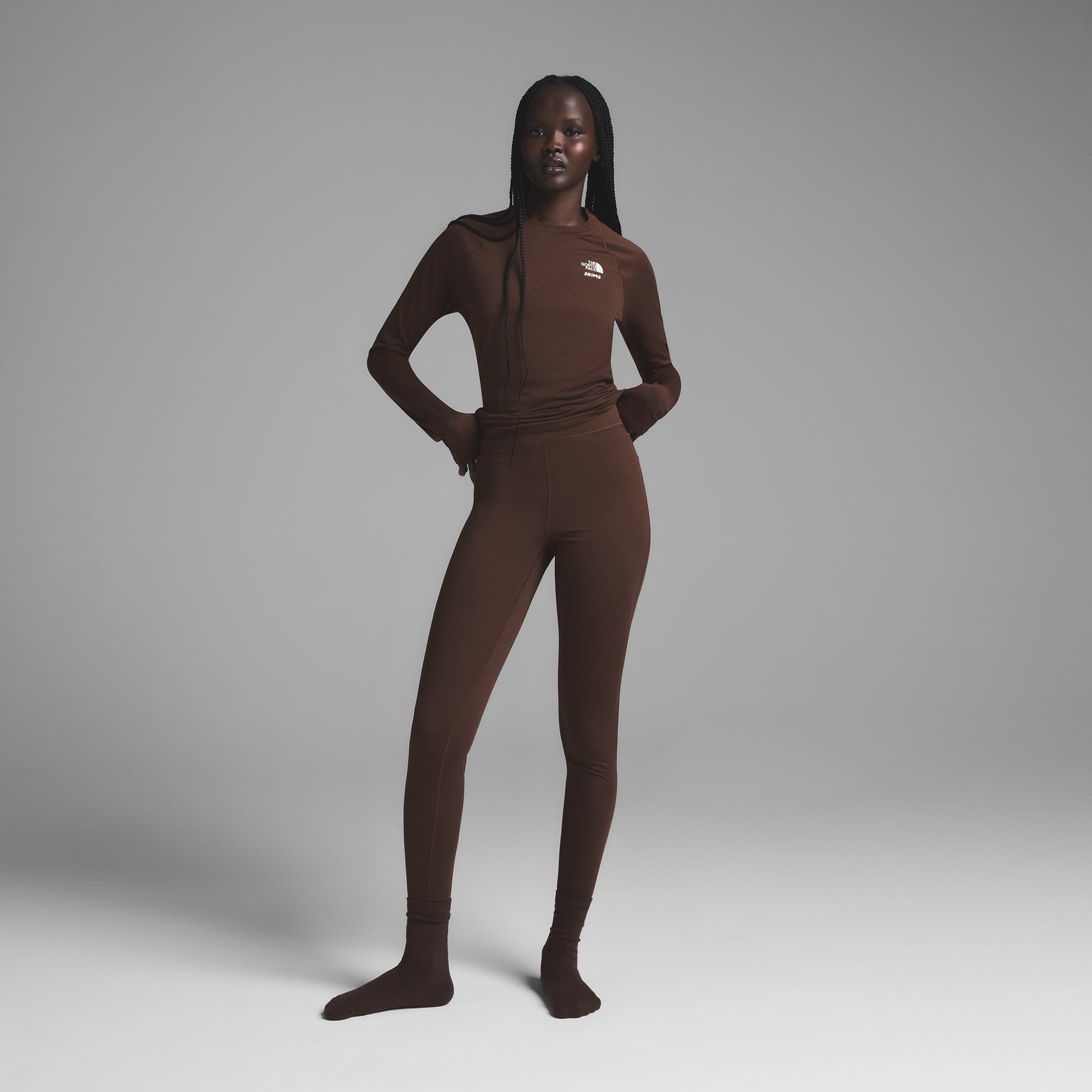 THE NORTH FACE X SKIMS DOTKNIT LEGGING | COCOA