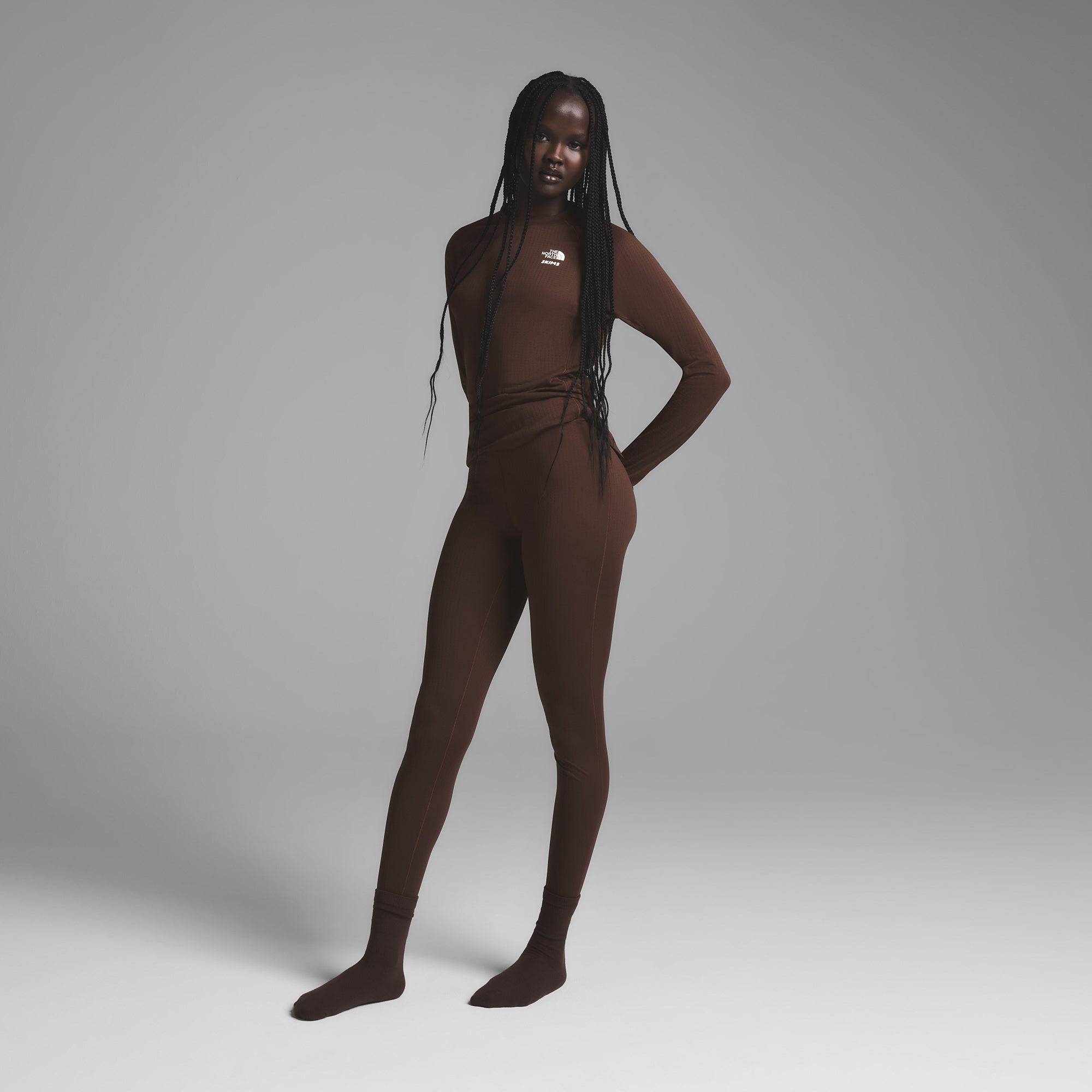 THE NORTH FACE X SKIMS DOTKNIT LEGGING | COCOA - Image 3