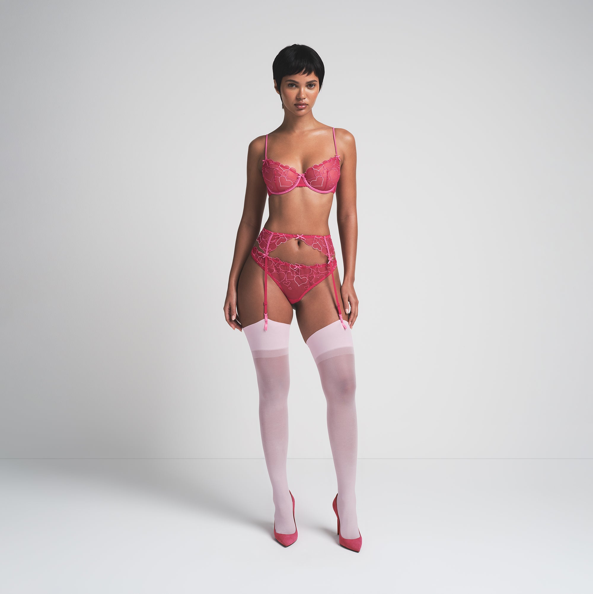 EMBROIDERED TULLE GARTER BELT | PUNCH