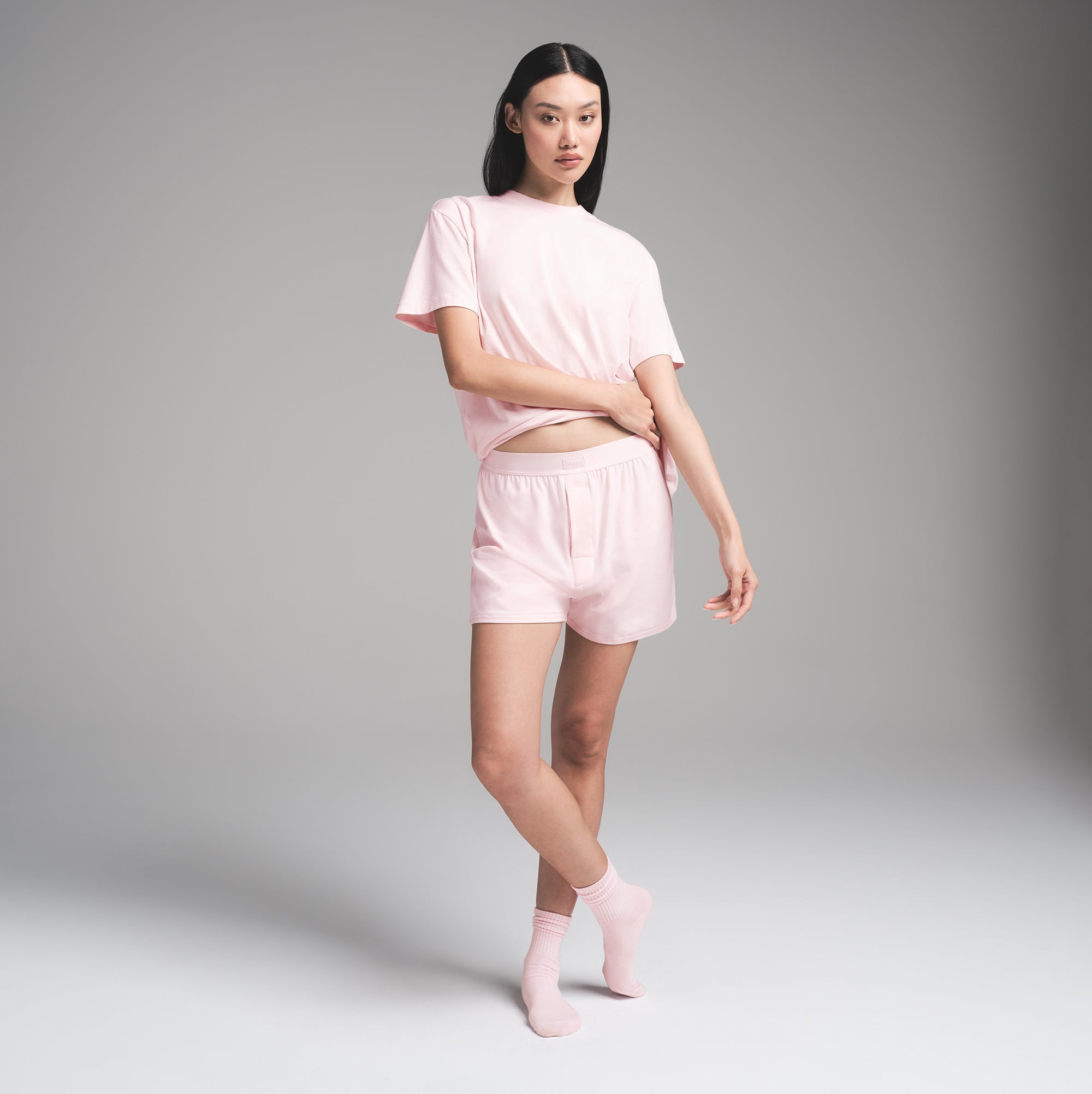 BOYFRIEND LOOSE BOXER | BARELY PINK