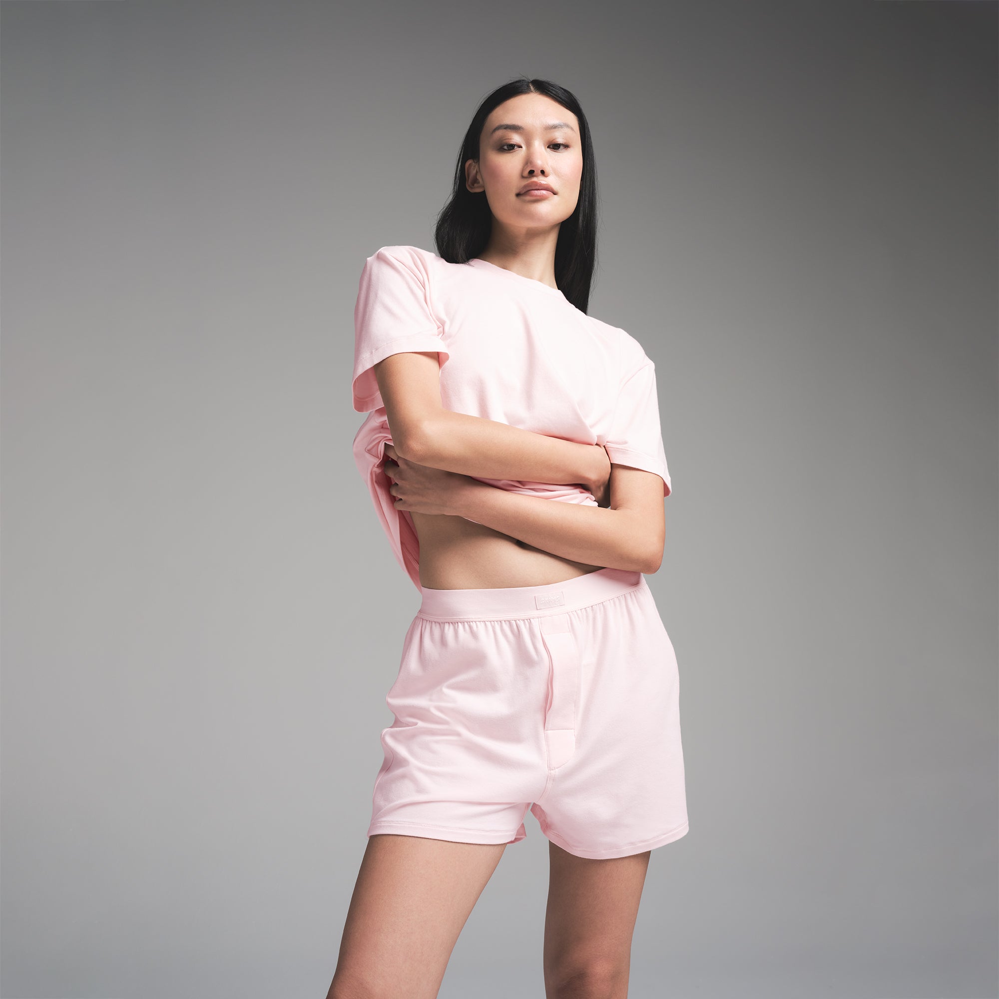 BOYFRIEND LOOSE BOXER | BARELY PINK - Image 2