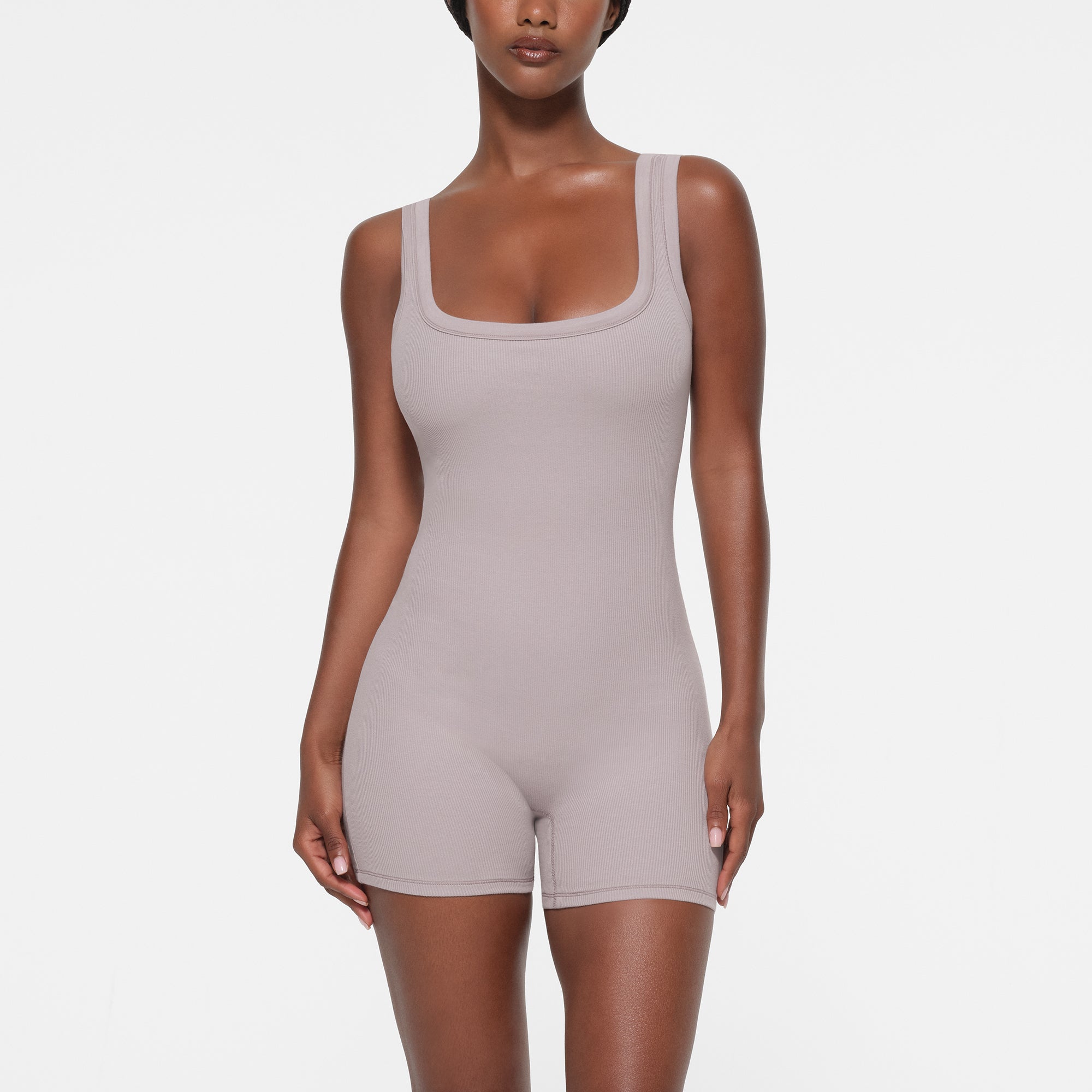 COTTON RIB ONESIE | OYSTER