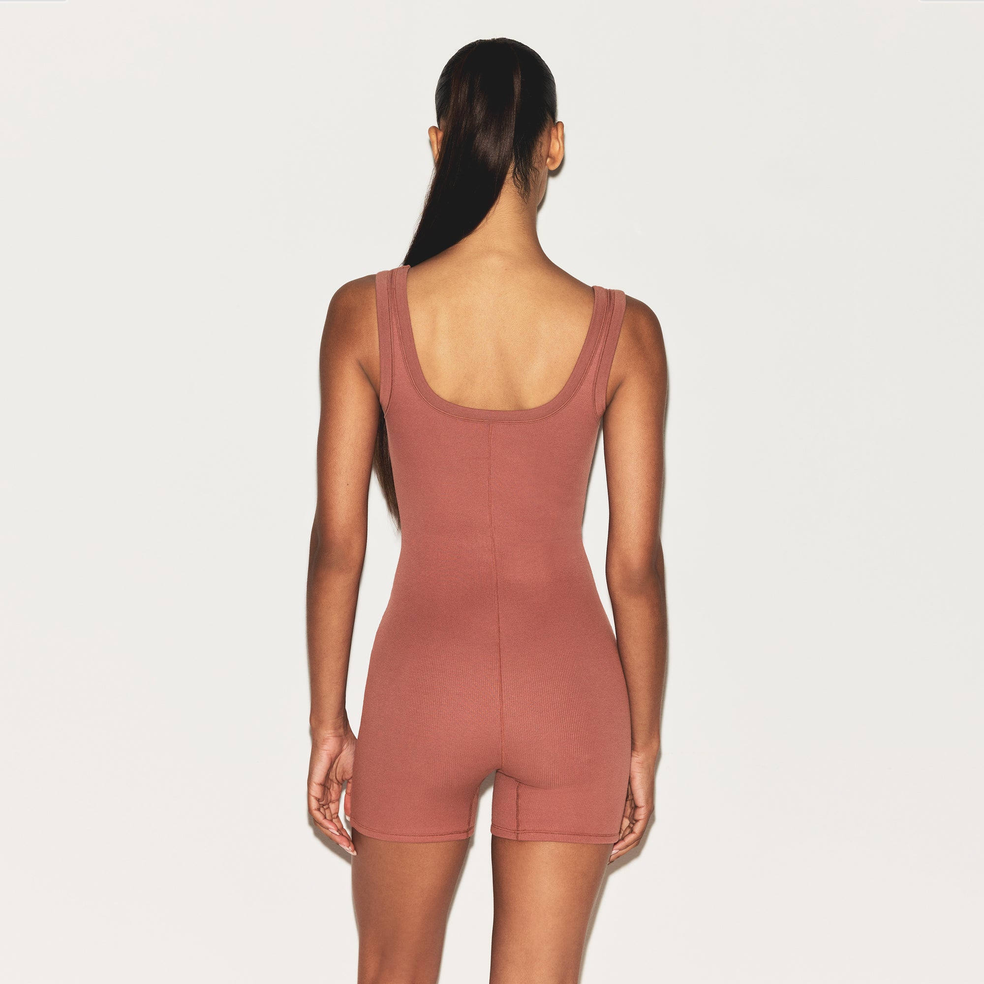 COTTON RIB ONESIE | REDWOOD - Image 3