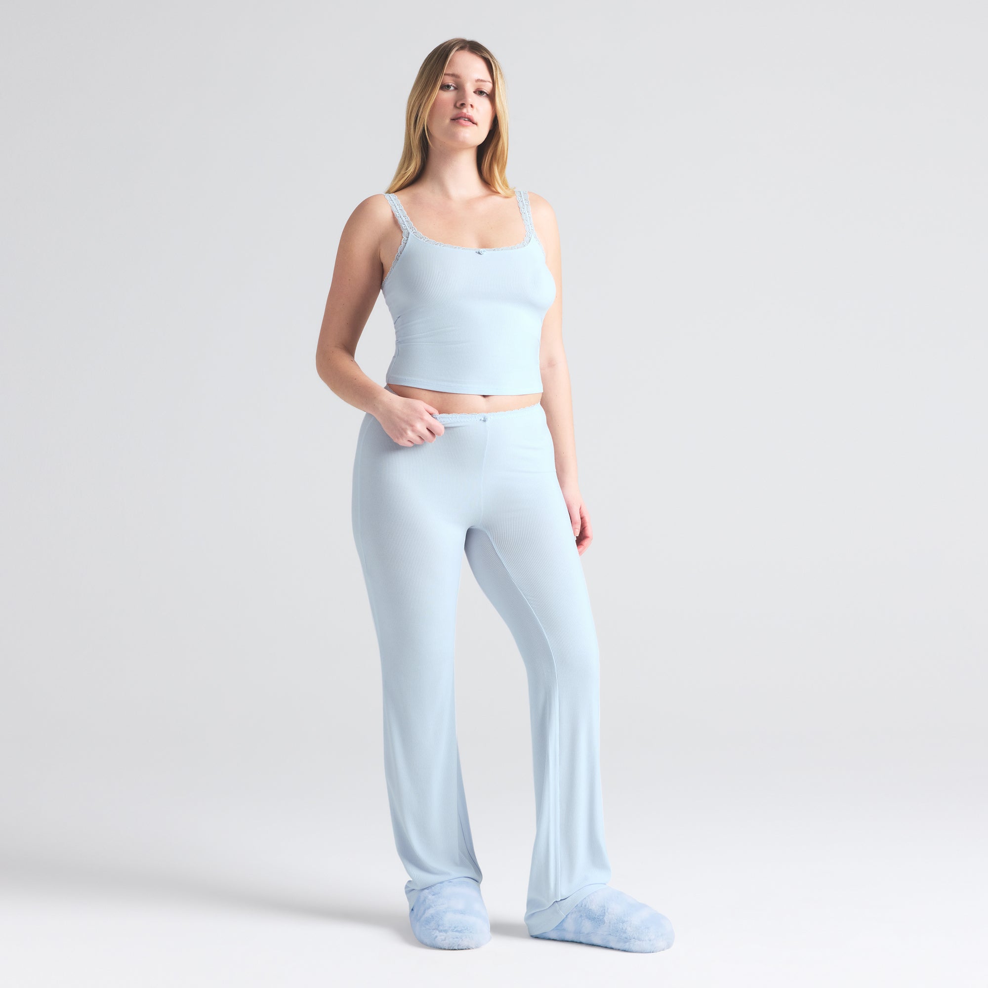 SOFT LOUNGE LACE CAMI | BLUE QUARTZ - Image 4