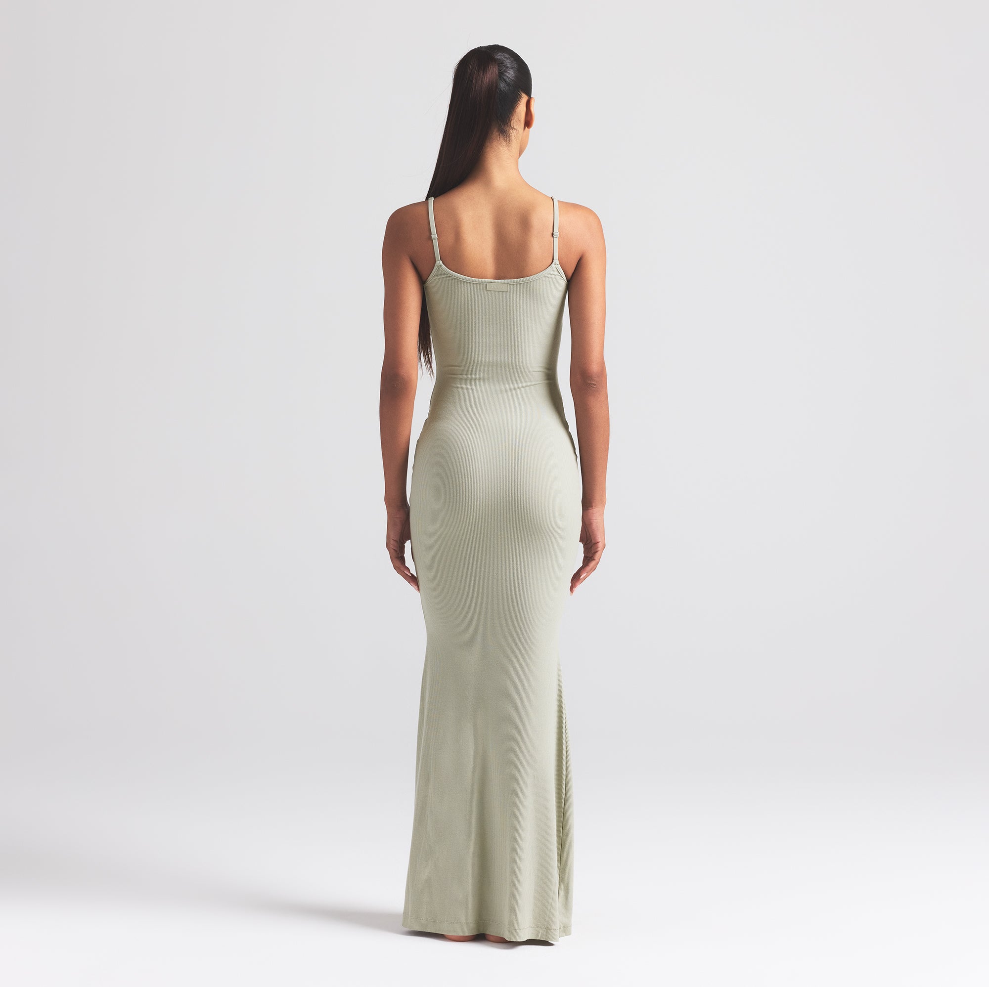 SOFT LOUNGE LONG SLIP DRESS | TALC - Image 3