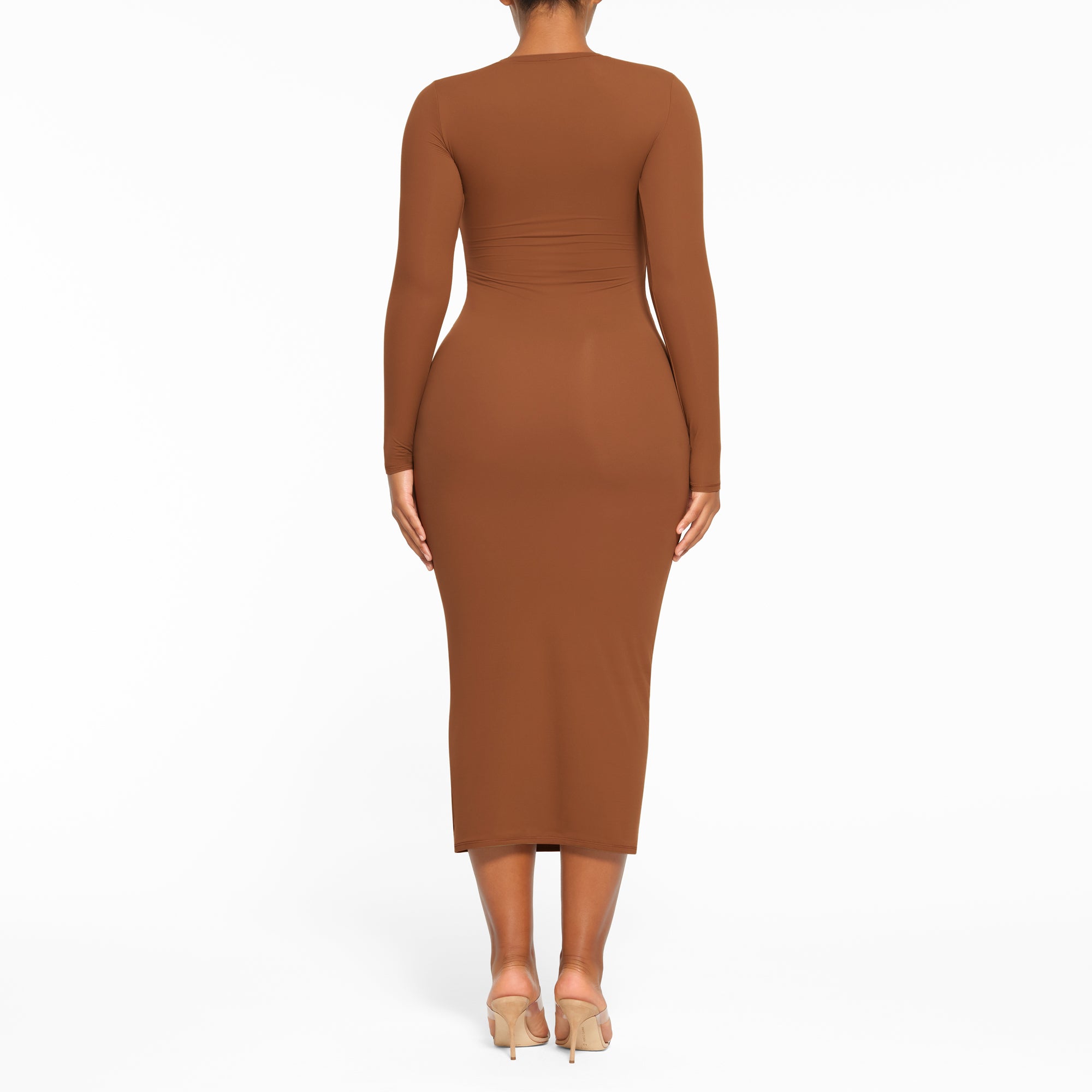 FITS EVERYBODY CREW NECK LONG SLEEVE DRESS | BRONZE - Image 4
