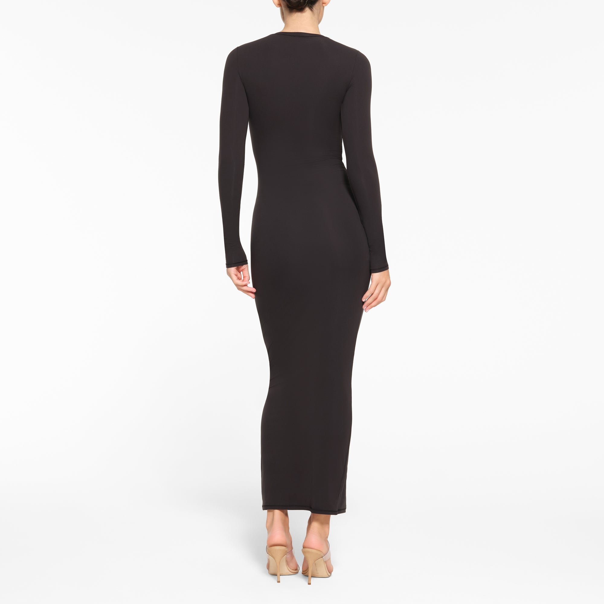 FITS EVERYBODY CREW NECK LONG SLEEVE DRESS | ONYX - Image 3