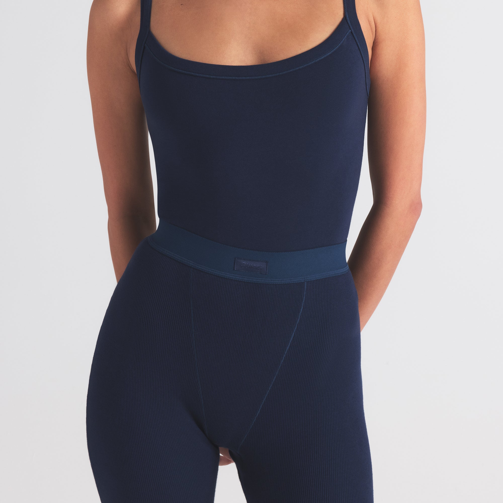 COTTON RIB LEGGING | NAVY - Image 3