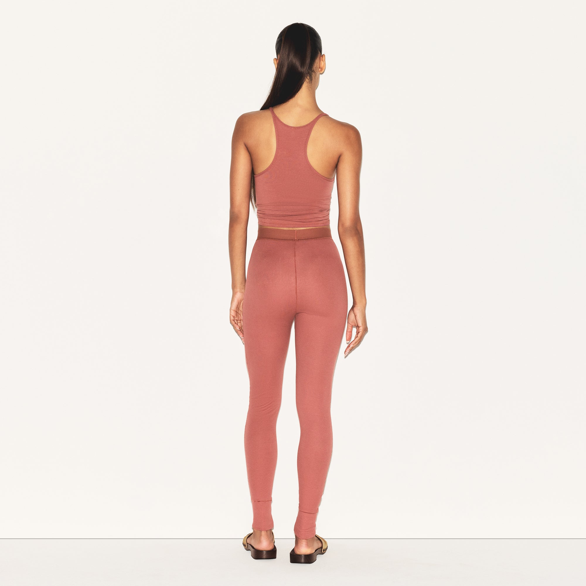 COTTON RIB LEGGING | REDWOOD - Image 3