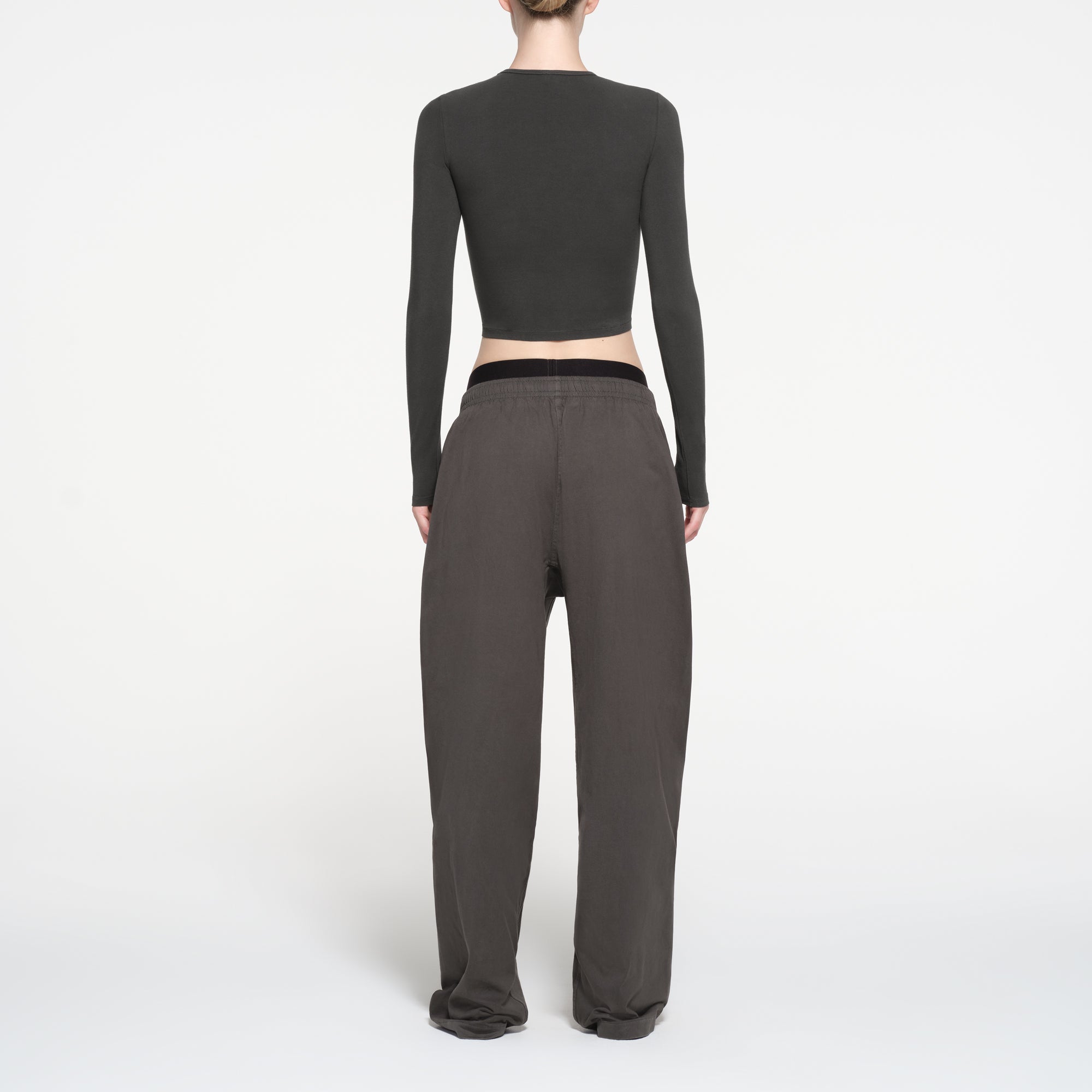 NEW VINTAGE CROPPED LONG SLEEVE T-SHIRT | WASHED ONYX - Image 3