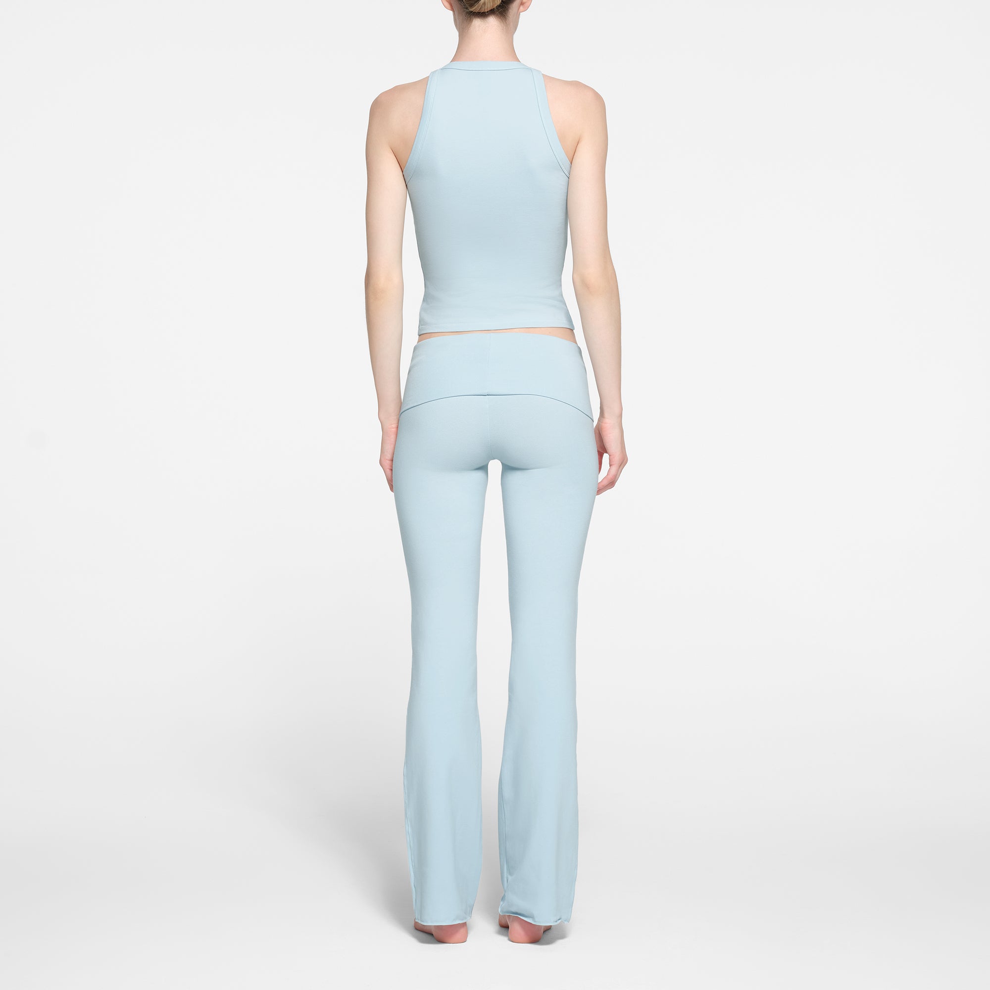 COTTON JERSEY FOLDOVER PANT | OPAL - Image 3