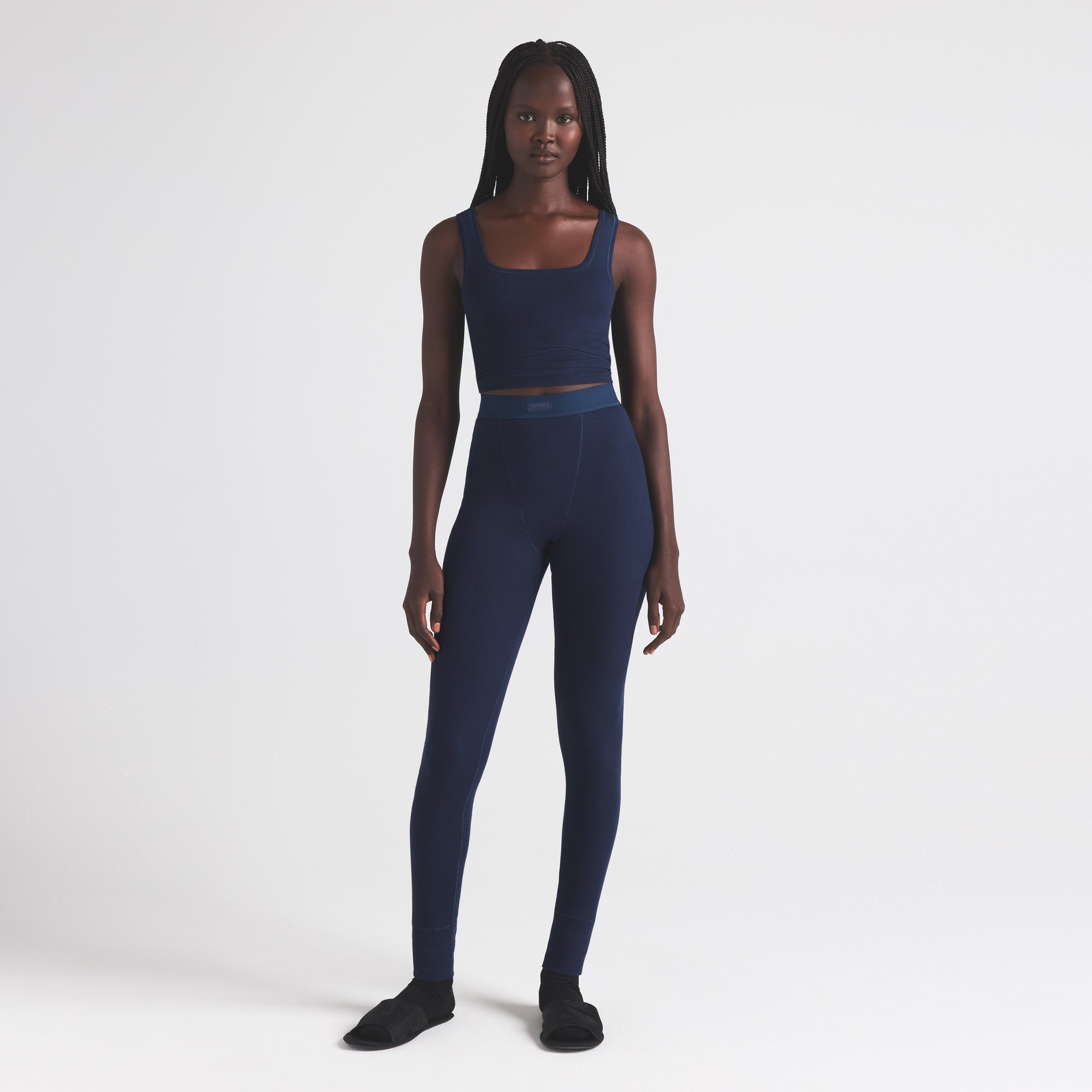 COTTON RIB TANK | NAVY