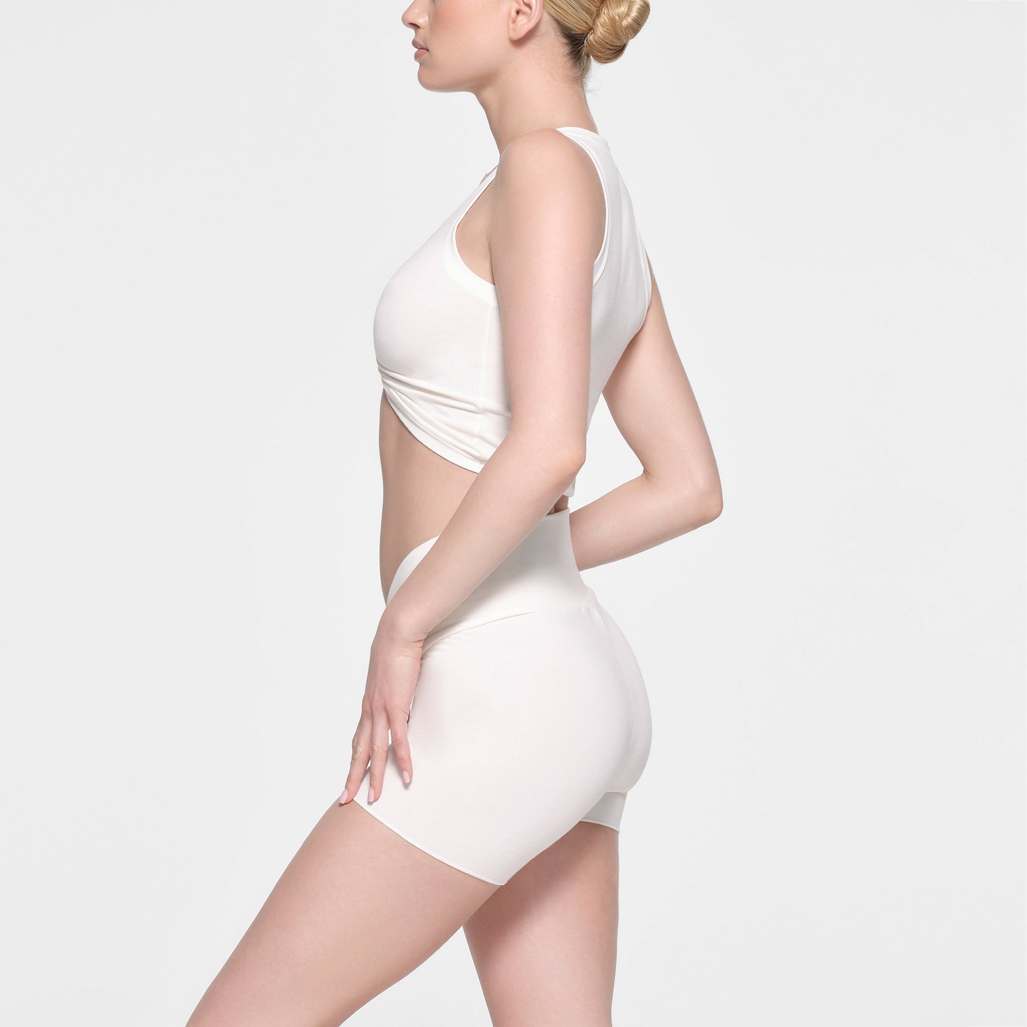 COTTON TWIST CROPPED TANK | MARBLE - Image 2