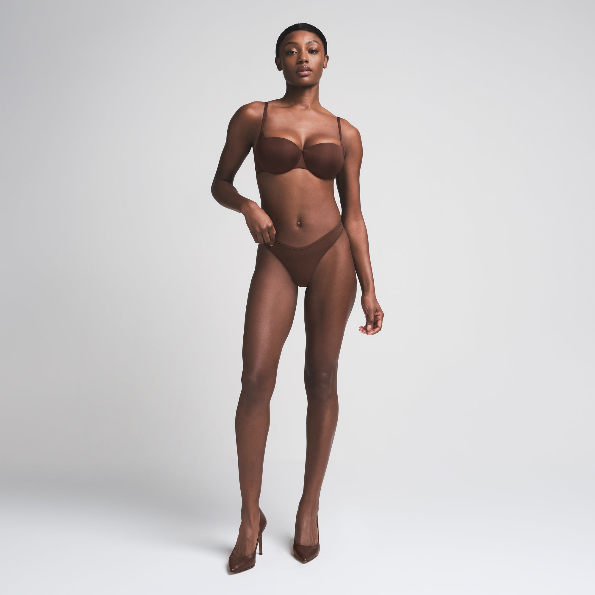 SKIMS ULTIMATE BALCONETTE PUSH-UP BRA | COCOA - Image 3