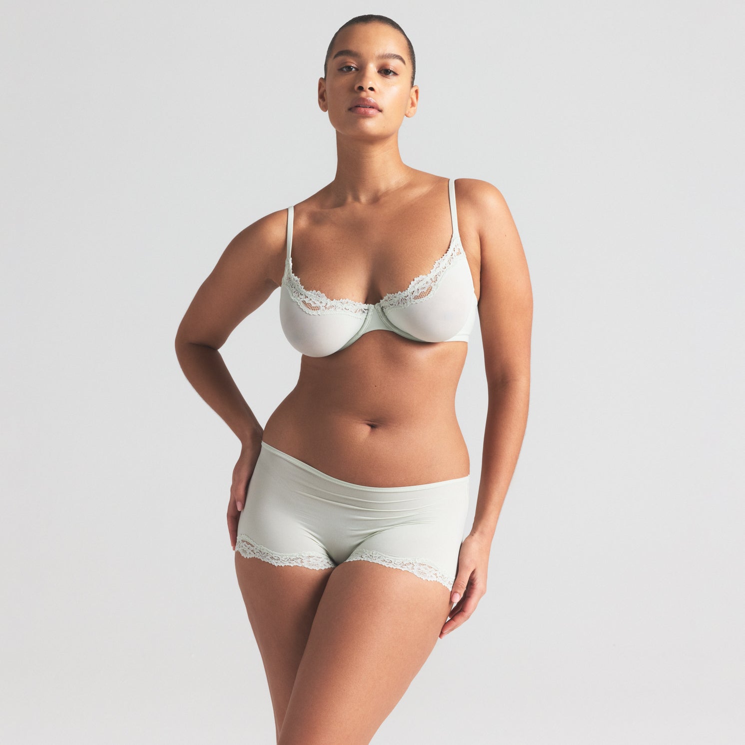 FITS EVERYBODY LACE UNLINED SCOOP BRA | SPEARMINT - Image 3