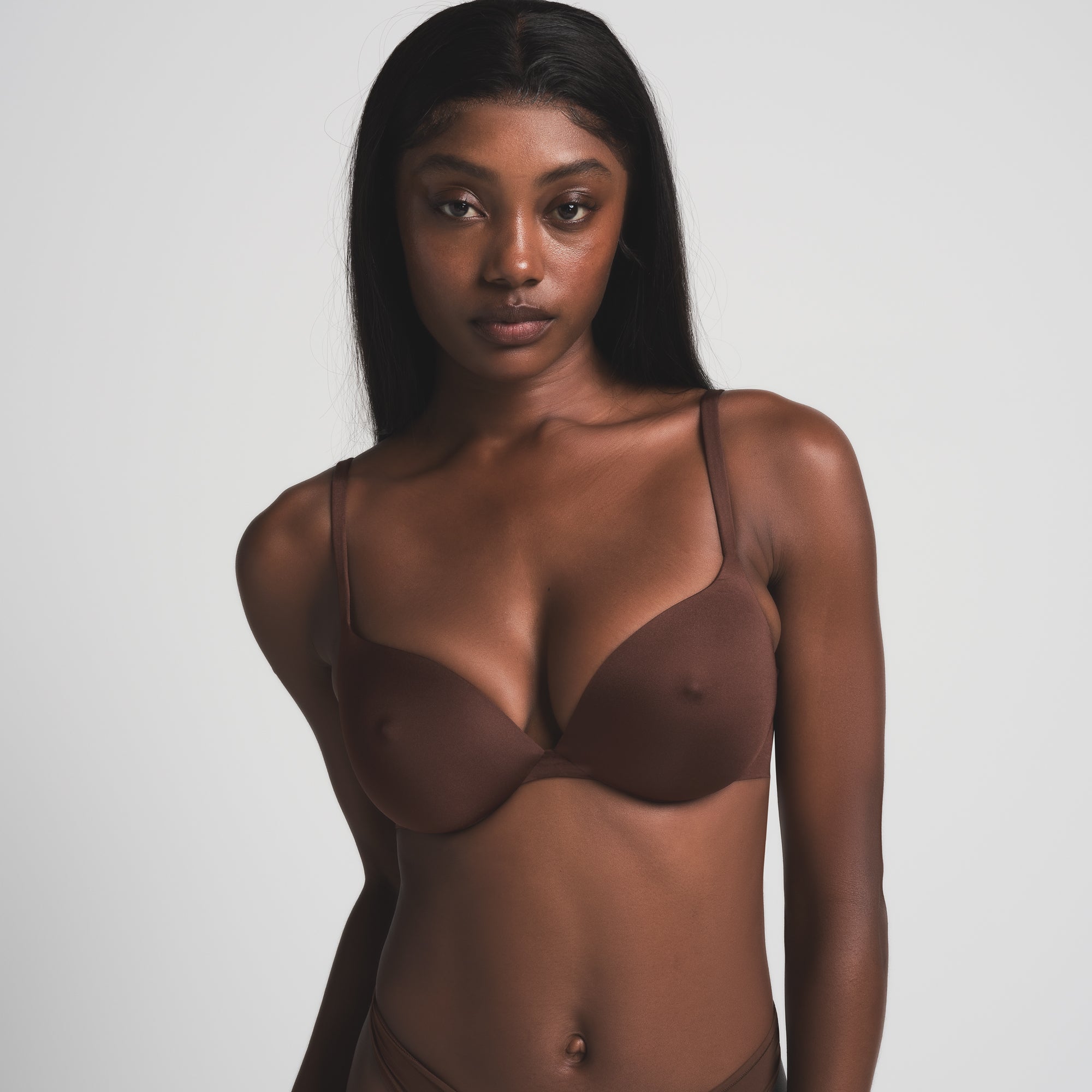 SKIMS ULTIMATE NIPPLE PUSH-UP BRA | COCOA - Image 2