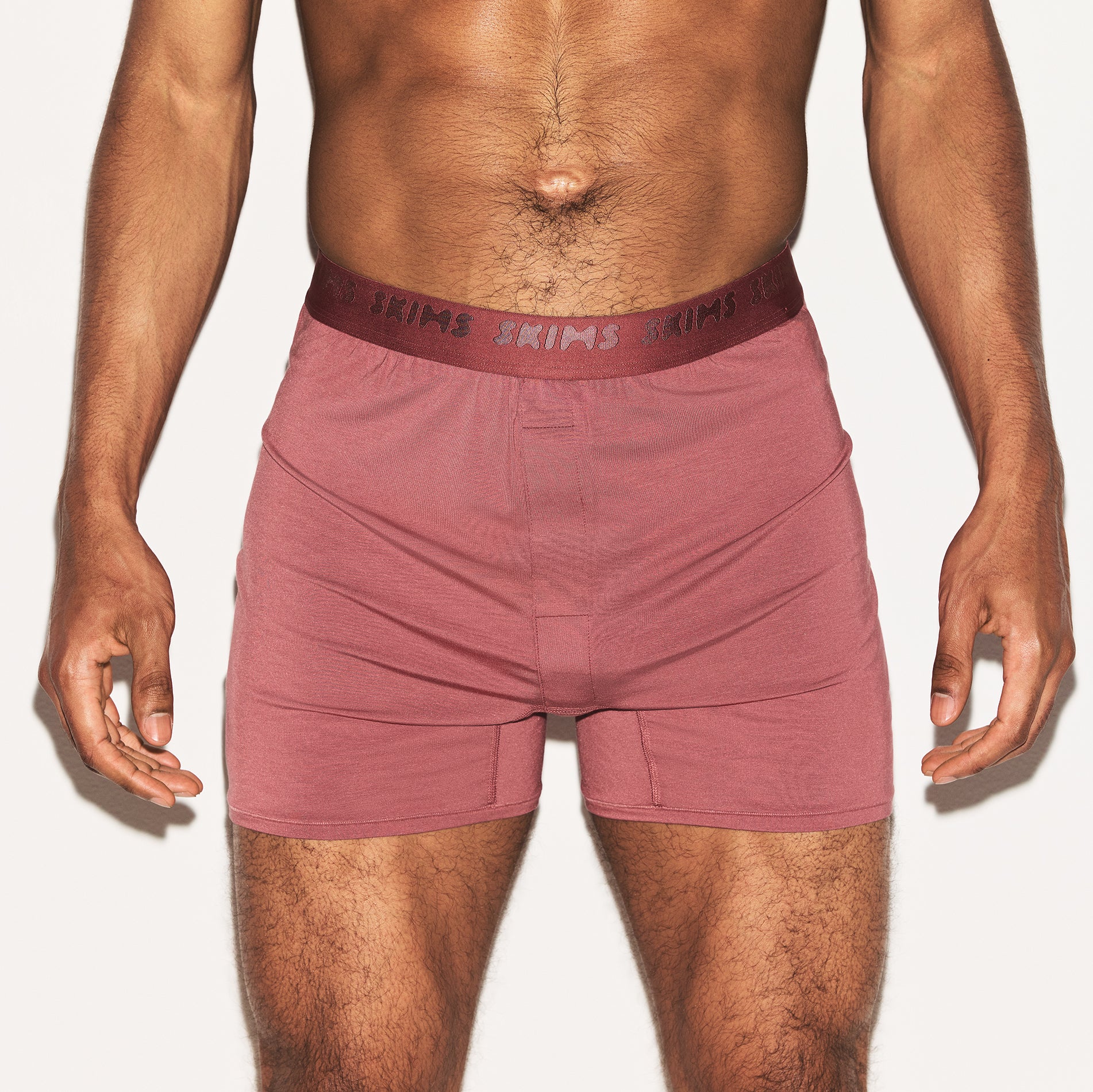 SKIMS STRETCH MENS KNIT BOXER | CORDOVAN - Image 3