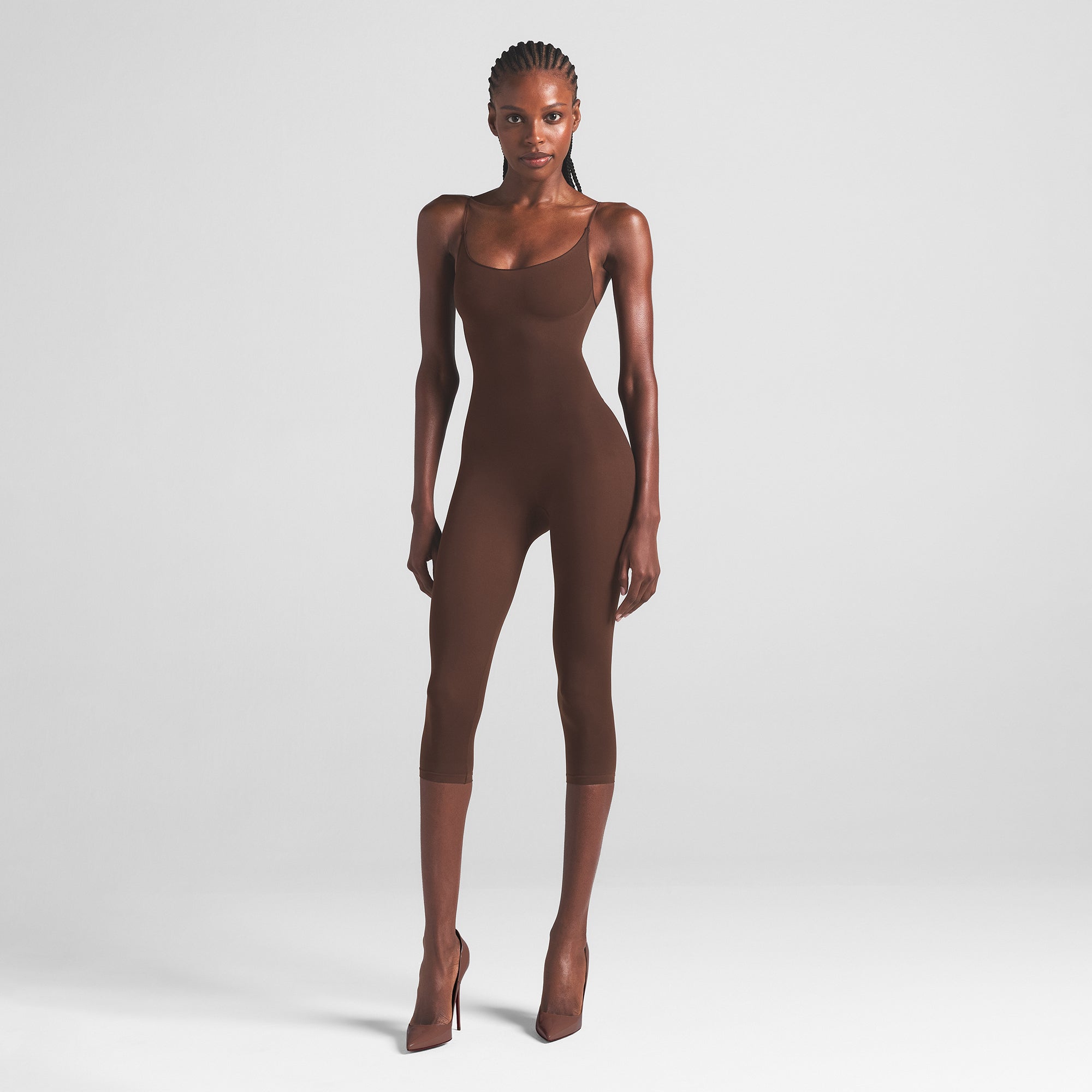 SHEER SEAMLESS CATSUIT | COCOA
