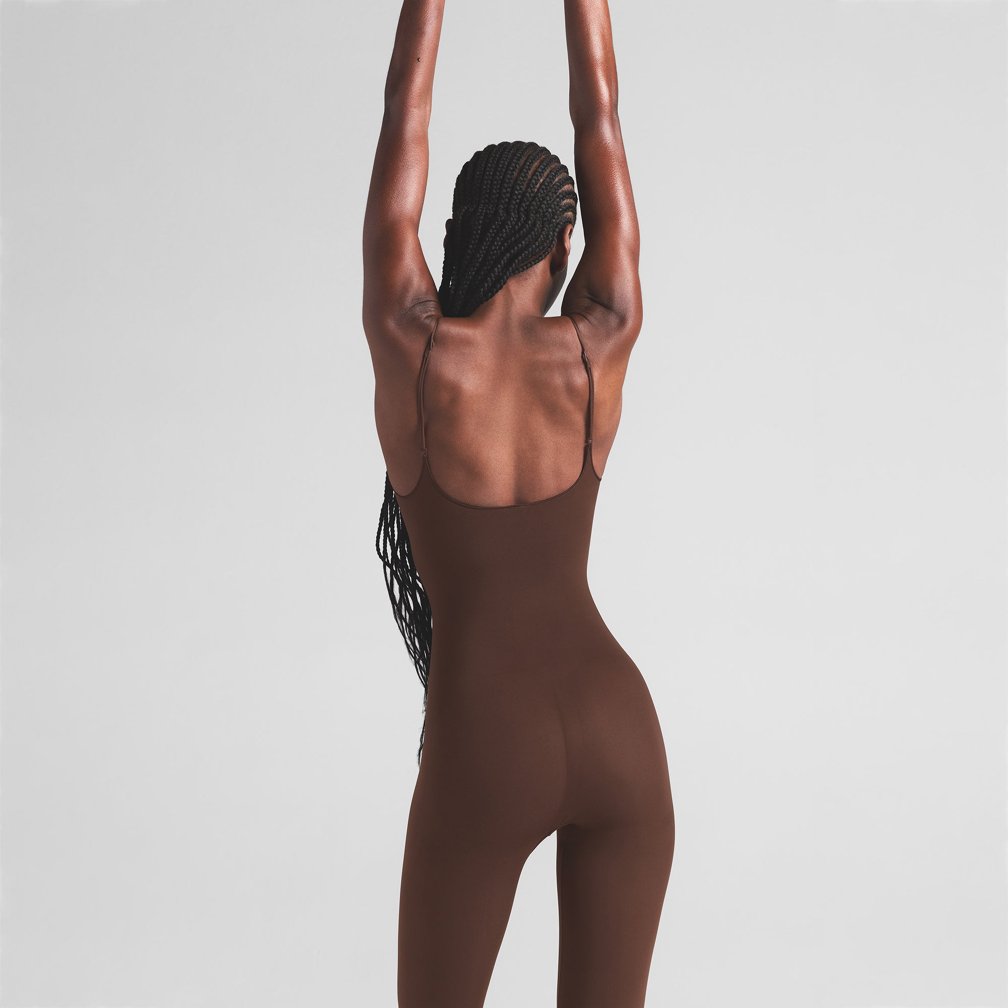 SHEER SEAMLESS CATSUIT | COCOA - Image 4