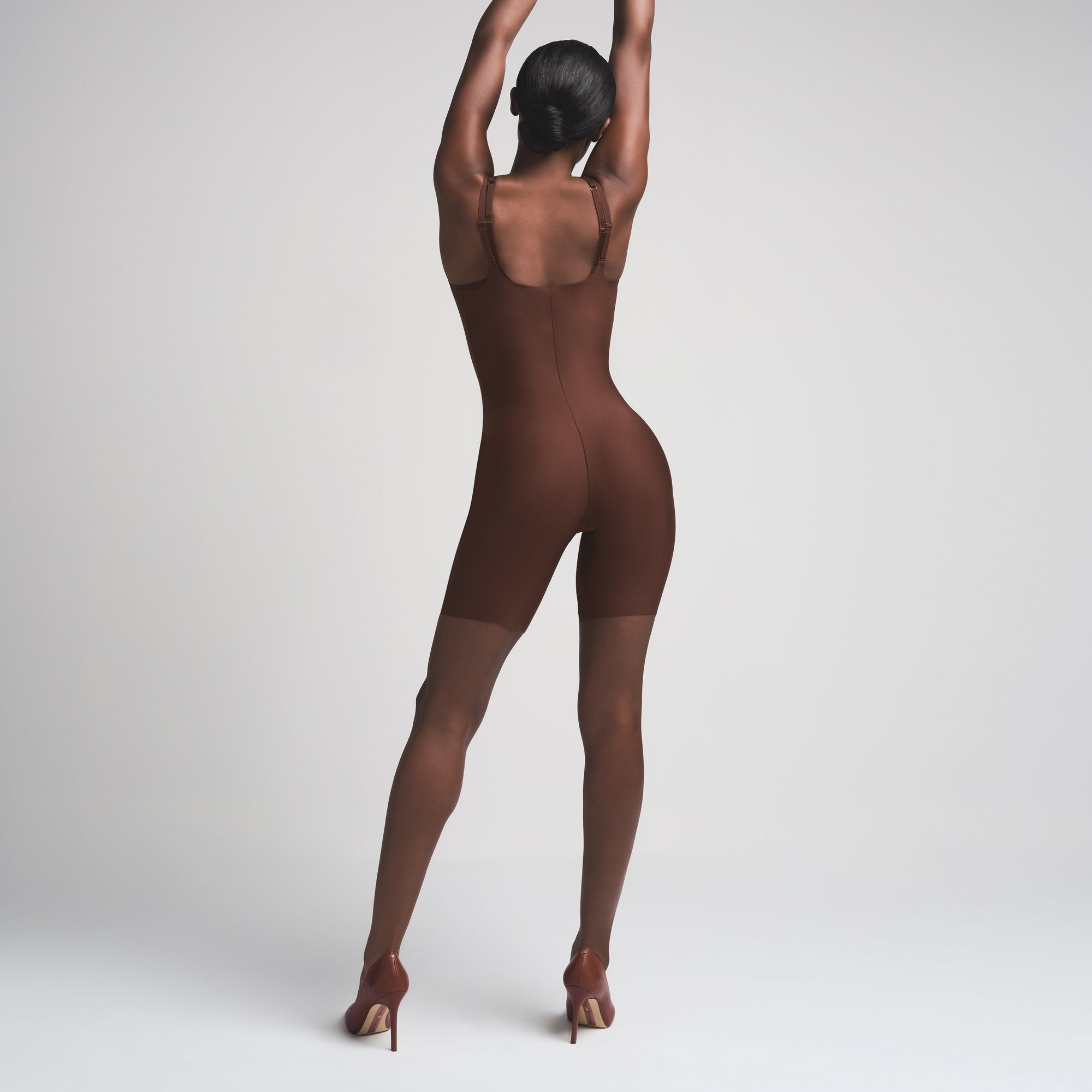 SKIMS BODY BUTT ENHANCING OPEN BUST PADDED BODYSUIT | COCOA