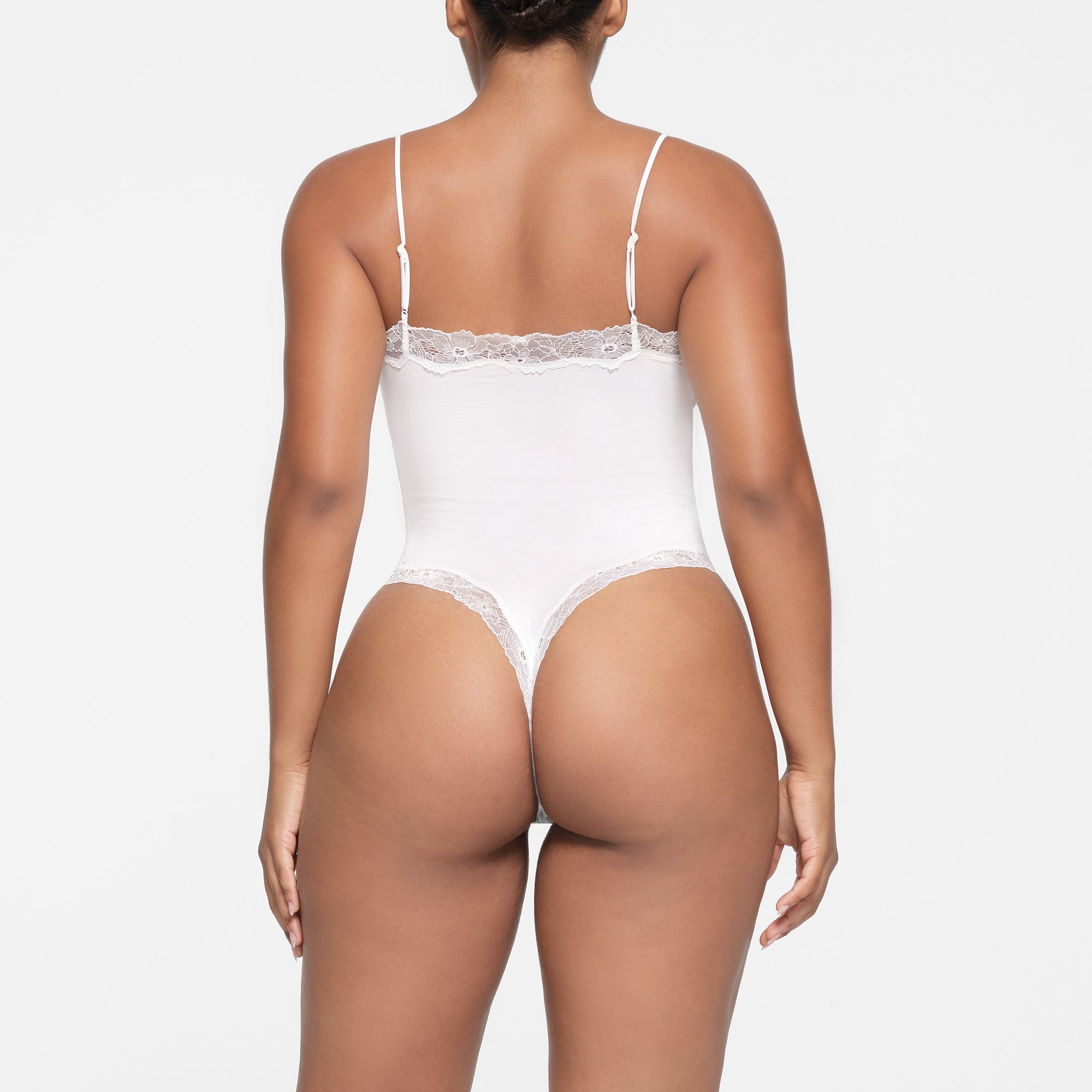 COTTON LACE CAMI BODYSUIT | MARBLE - Image 3