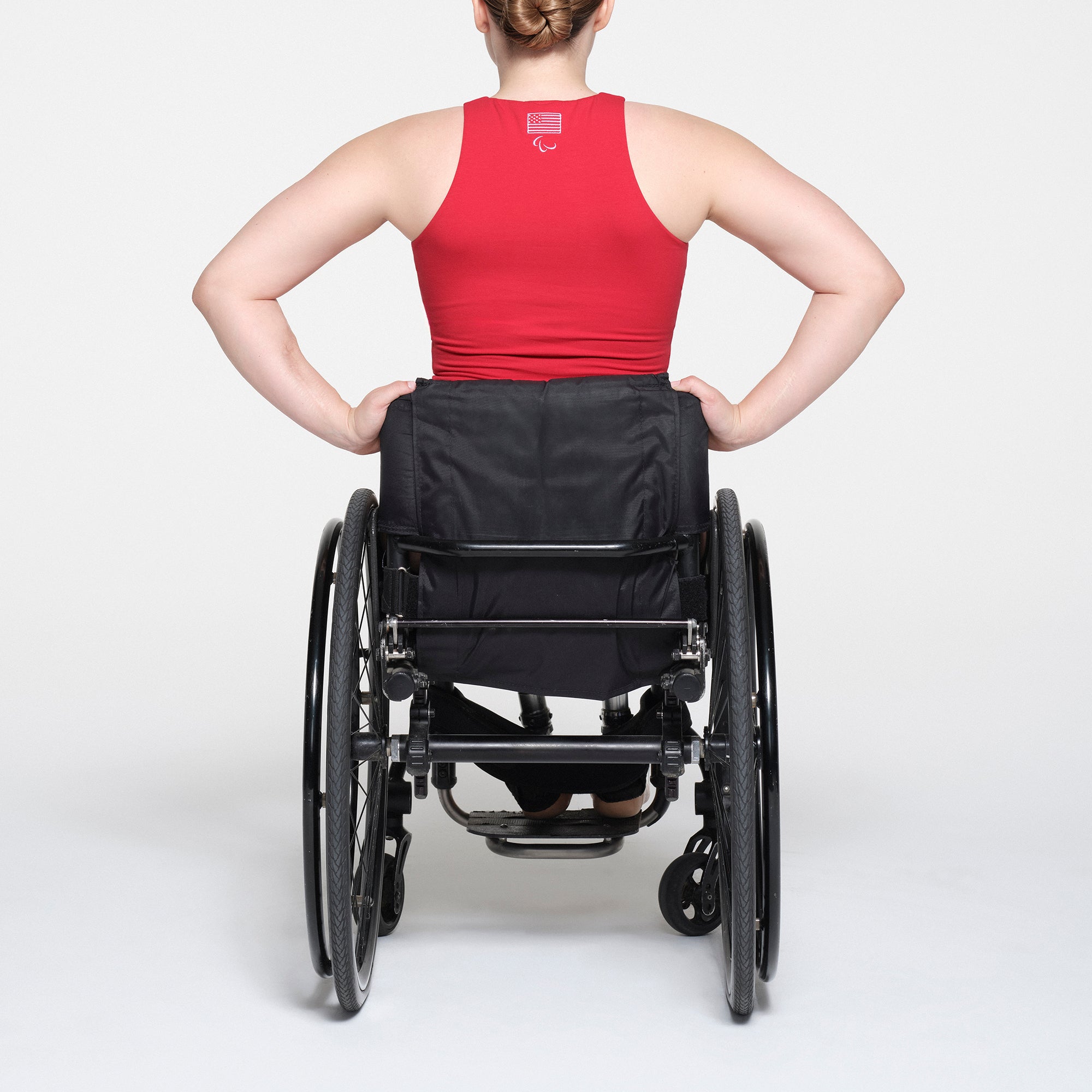 SKIMS FOR TEAM USA COTTON JERSEY PARALYMPIC HIGH NECK BODYSUIT | RED - Image 3