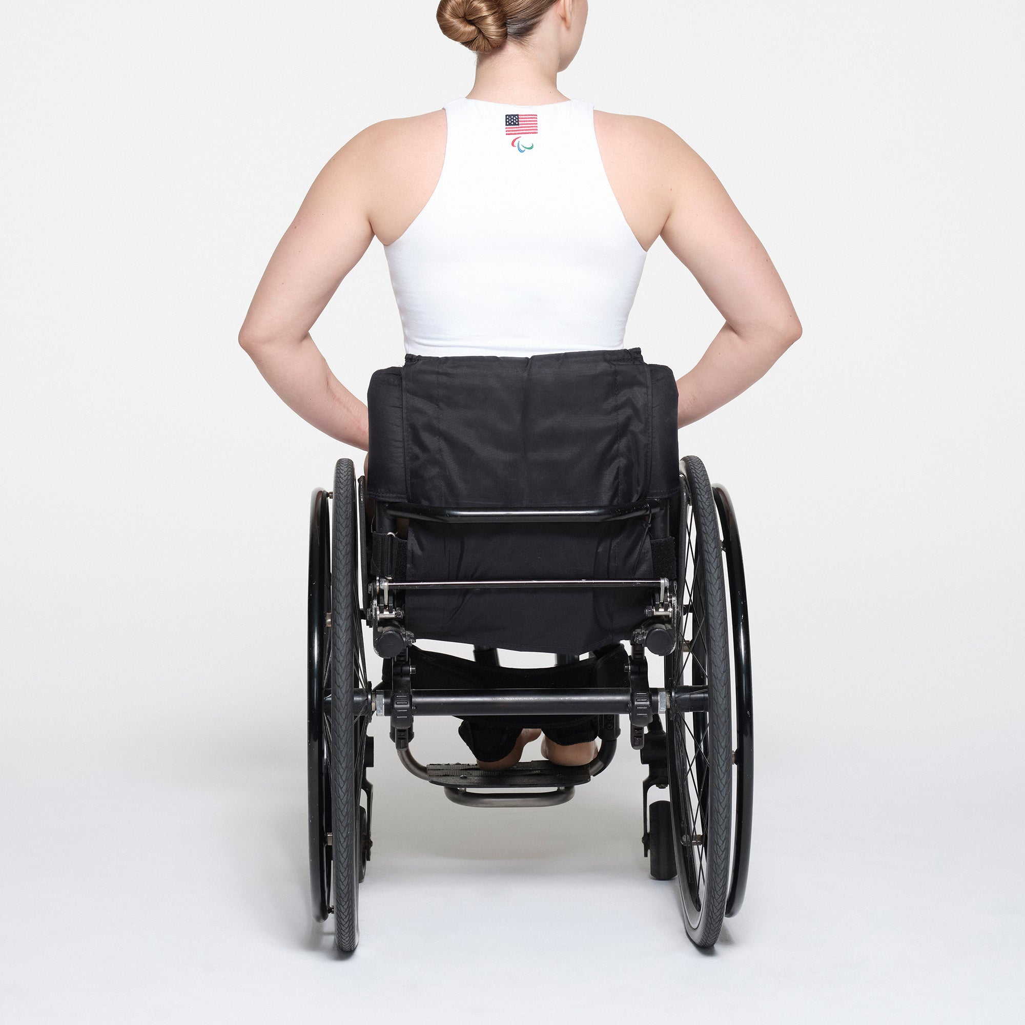 SKIMS FOR TEAM USA COTTON JERSEY PARALYMPIC HIGH NECK BODYSUIT | WHITE - Image 3