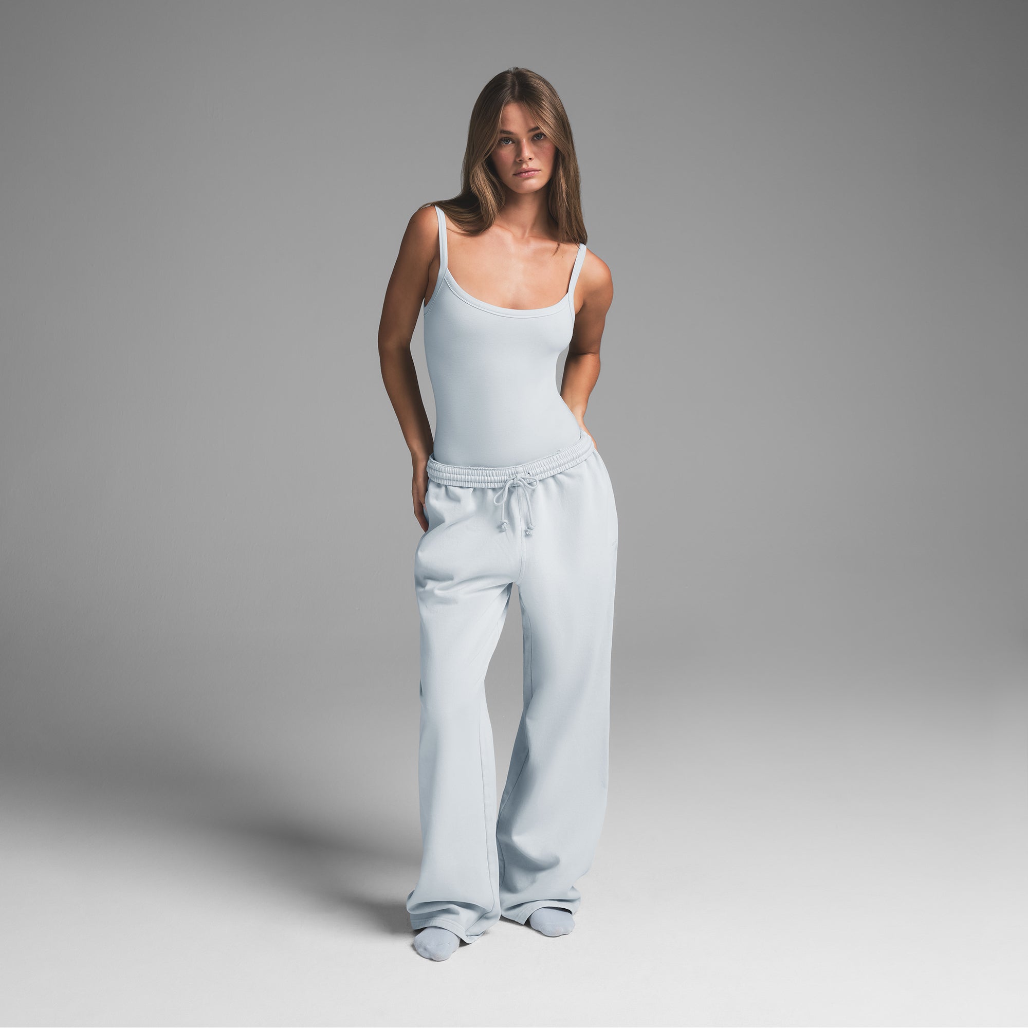 COTTON JERSEY SCOOP NECK BODYSUIT | ZEN BLUE - Image 5