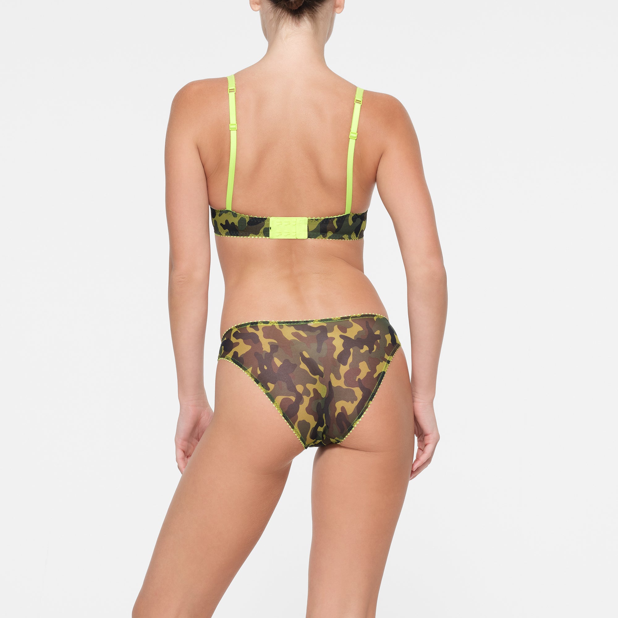 ULTRA FINE MESH PICOT BIKINI | DAFFODIL CAMO - Image 3