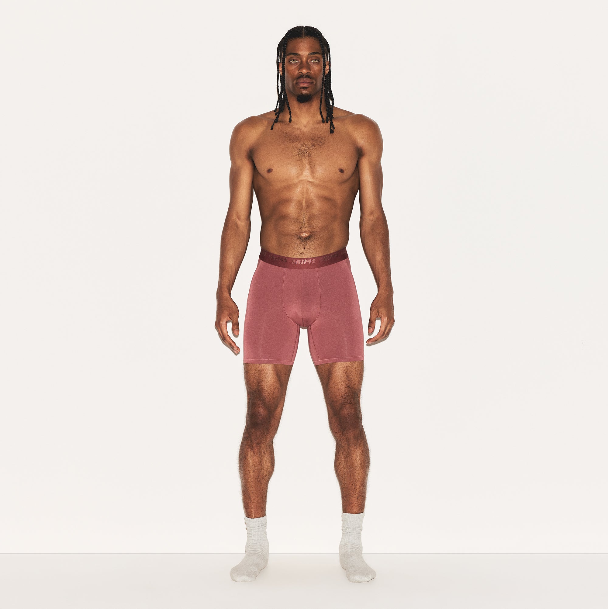 SKIMS STRETCH MENS 5" BOXER BRIEF | CORDOVAN