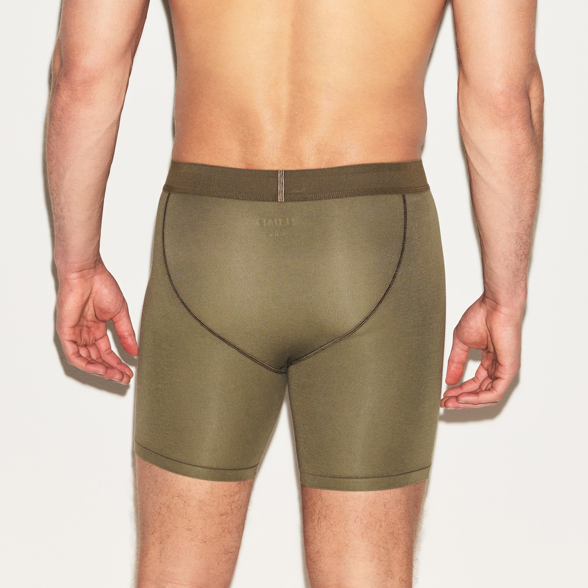 SKIMS COTTON MENS 5" BOXER BRIEF | ARMY - Image 4