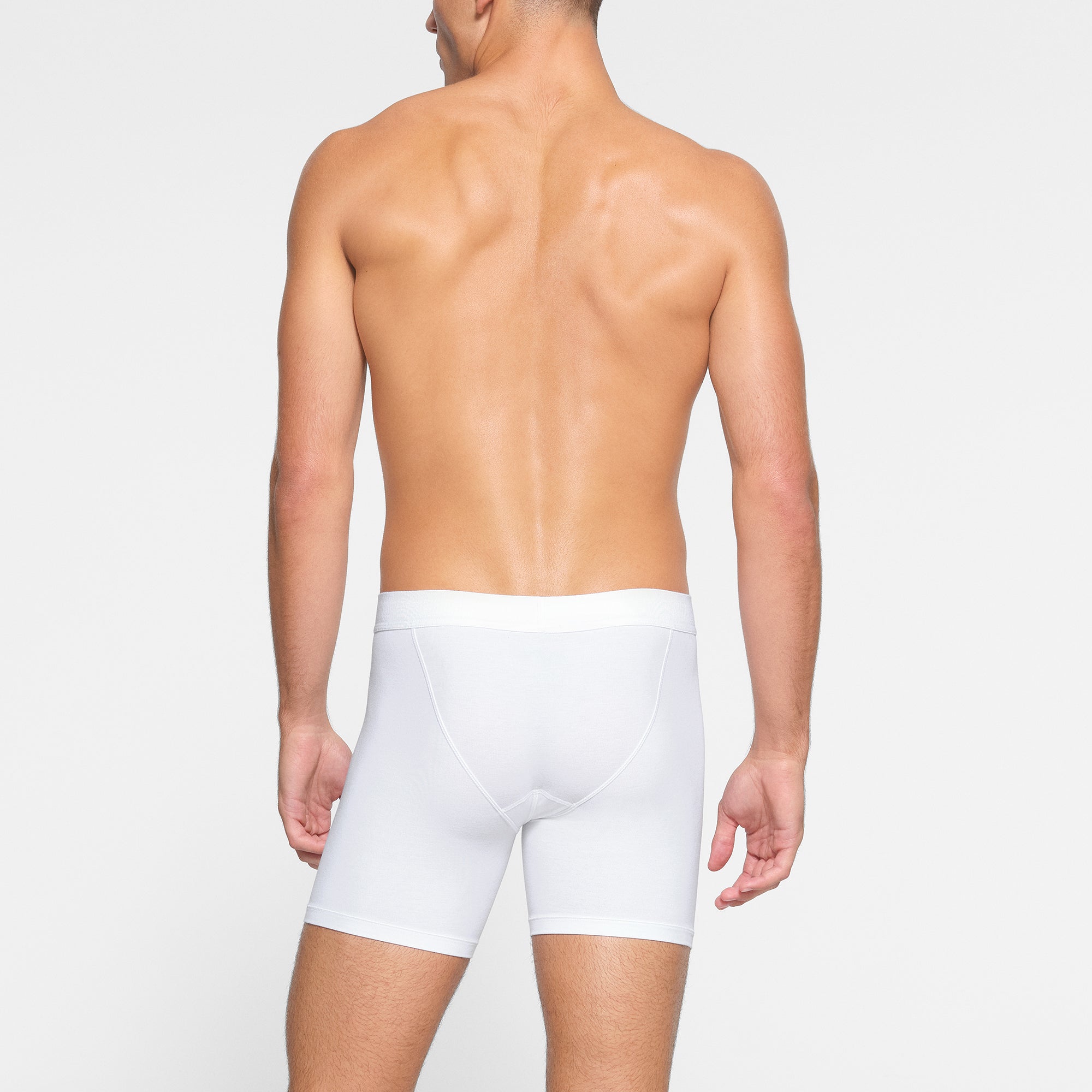 SKIMS COTTON MENS 5" BOXER BRIEF | CHALK - Image 3
