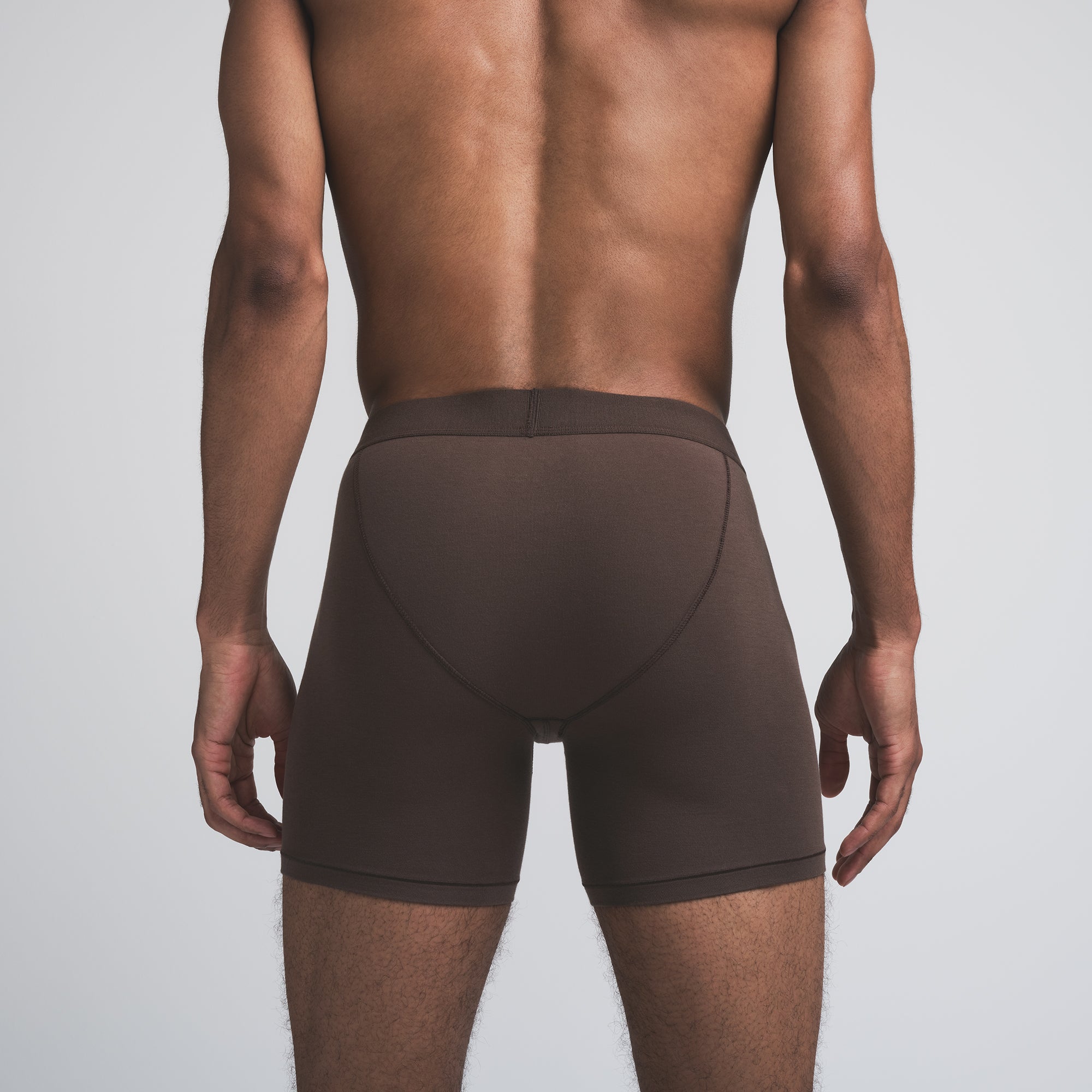 SKIMS COTTON MENS 5" BOXER BRIEF | DARK SEPIA - Image 3