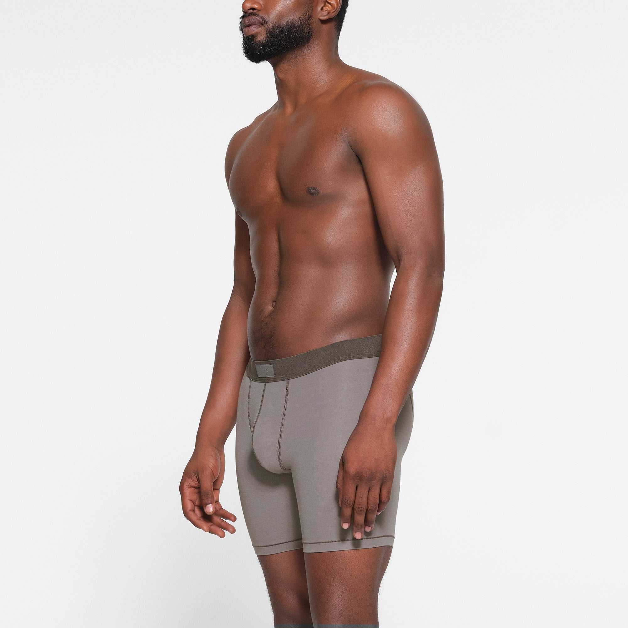 SKIMS COTTON MENS 5" BOXER BRIEF | WASHED GUNMETAL - Image 2
