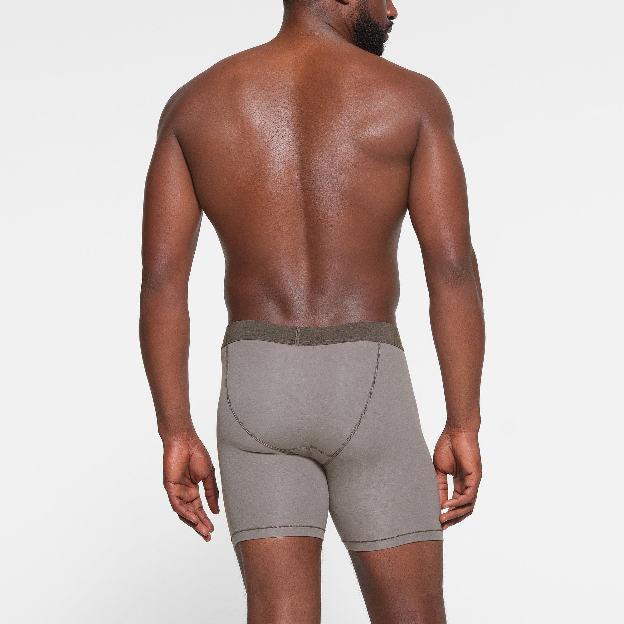 SKIMS COTTON MENS 5" BOXER BRIEF | WASHED GUNMETAL - Image 3