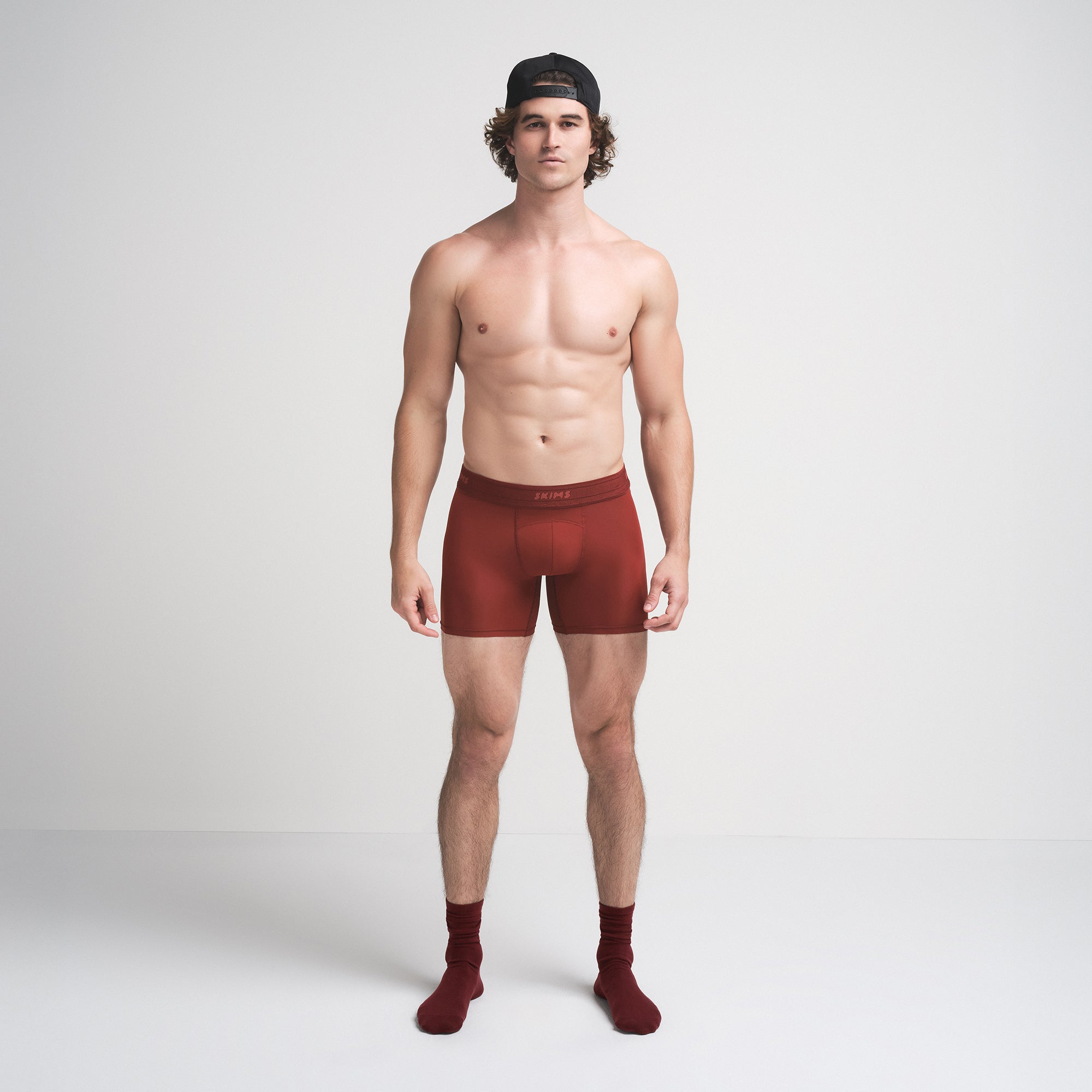 SKIMS SPORT MENS 5" BOXER BRIEF | SANGRIA