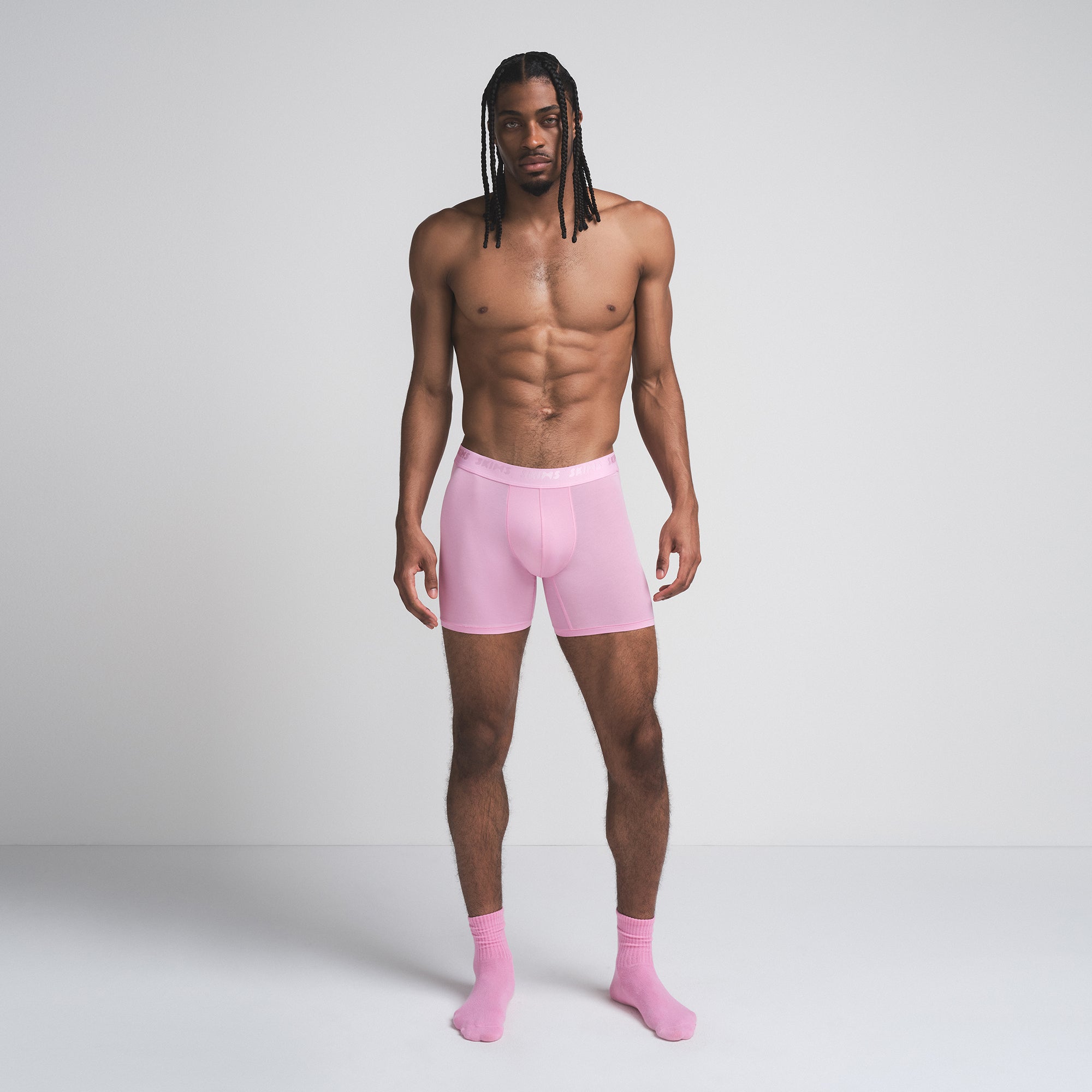 SKIMS STRETCH MENS 5" BOXER BRIEF 3-PACK | BUBBLE GUM MIRROR MULTI - Image 5