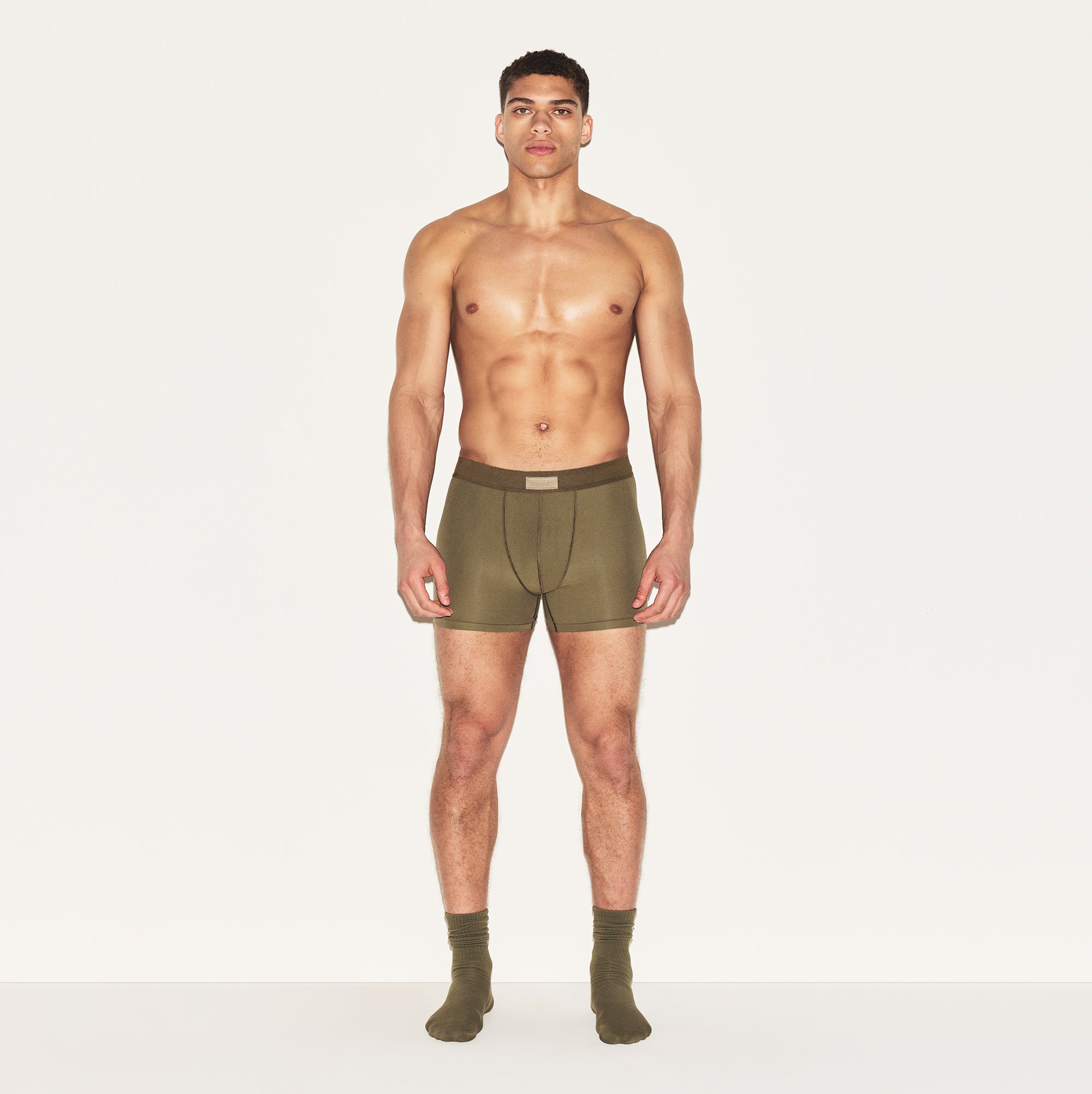 SKIMS COTTON MENS 3" BOXER BRIEF 3-PACK | ARMY MULTI - Image 3