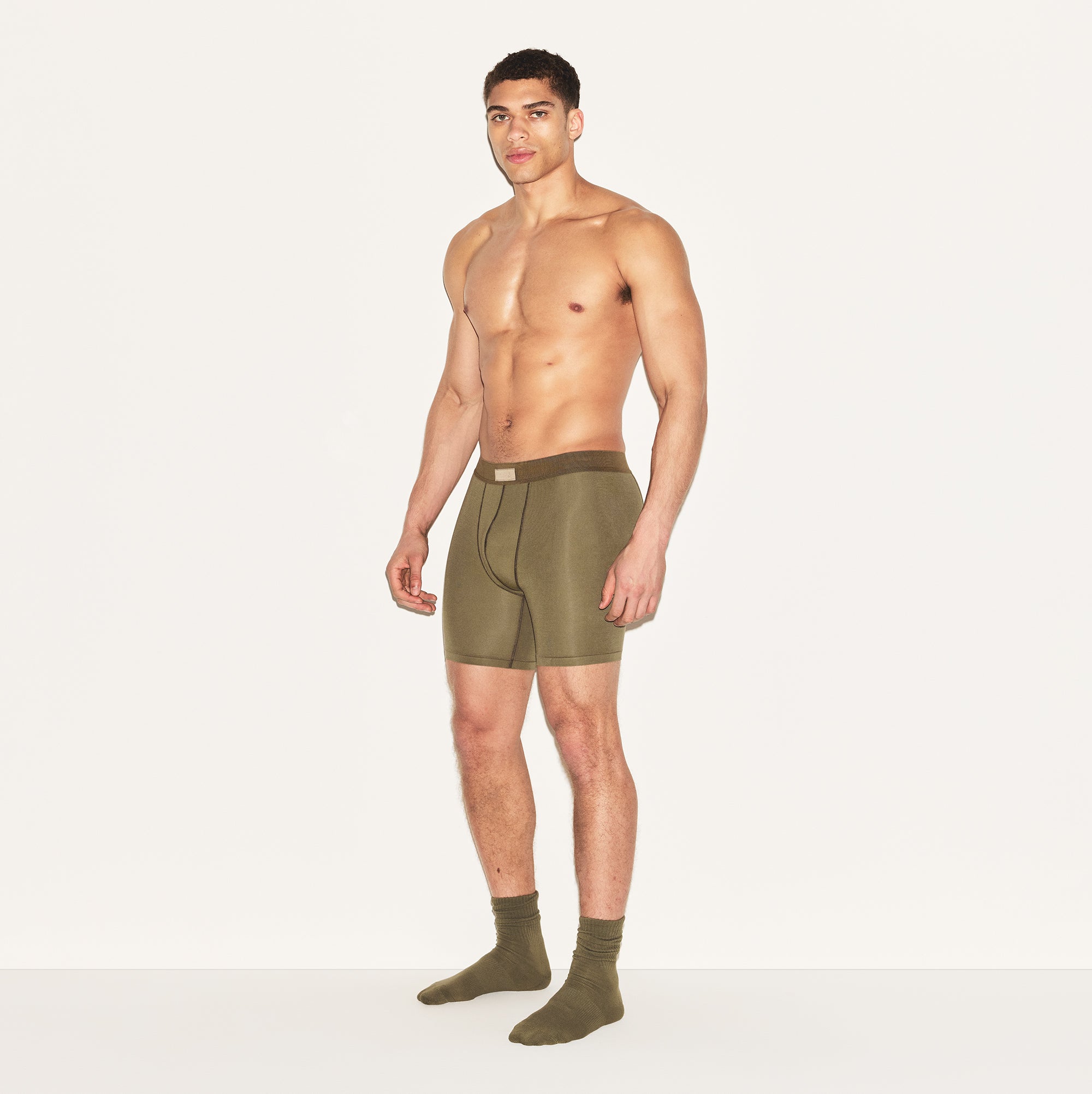 SKIMS COTTON MENS 5" BOXER BRIEF 3-PACK | ARMY MULTI - Image 3