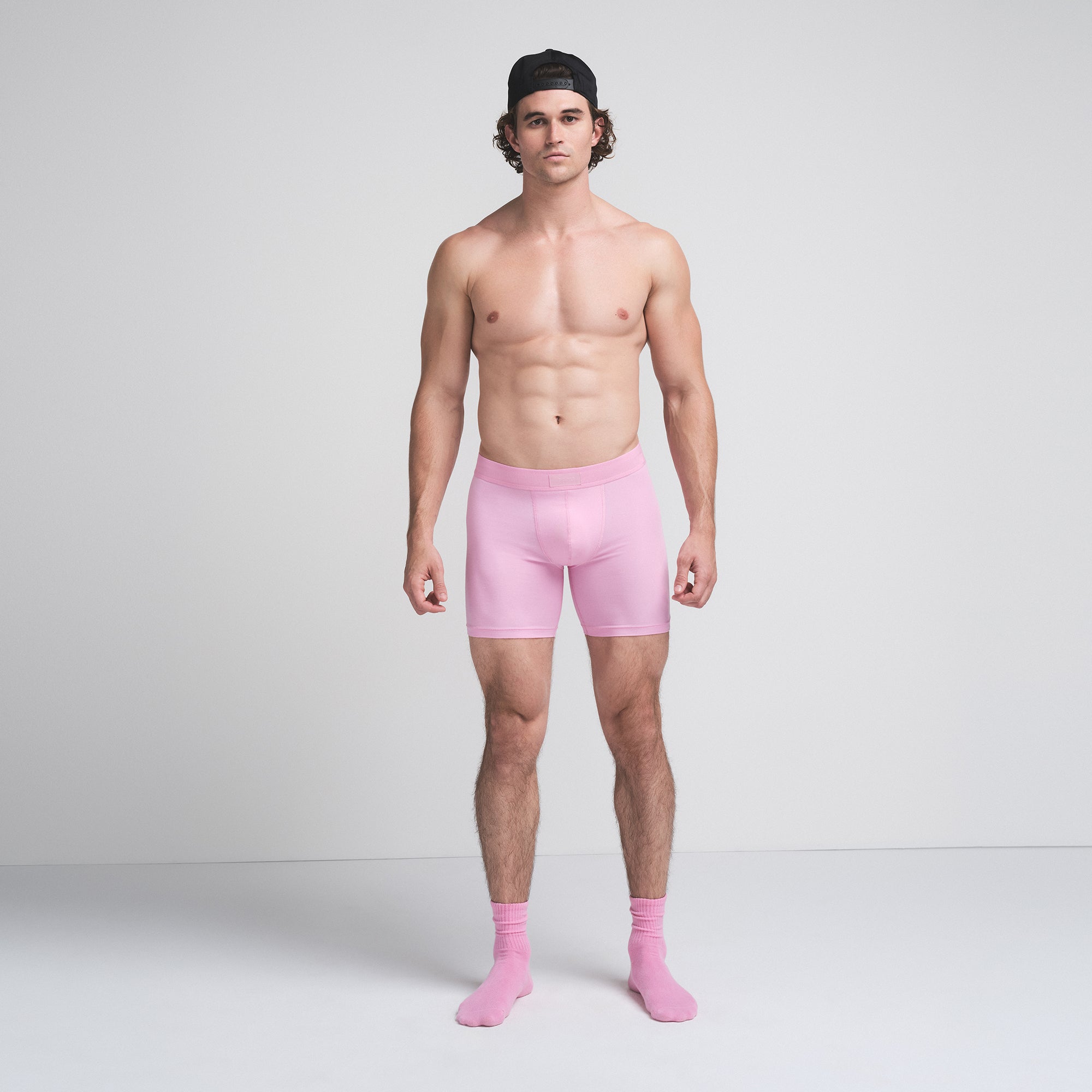 SKIMS COTTON MENS 5" BOXER BRIEF 3-PACK | BUBBLE GUM UMBER MULTI