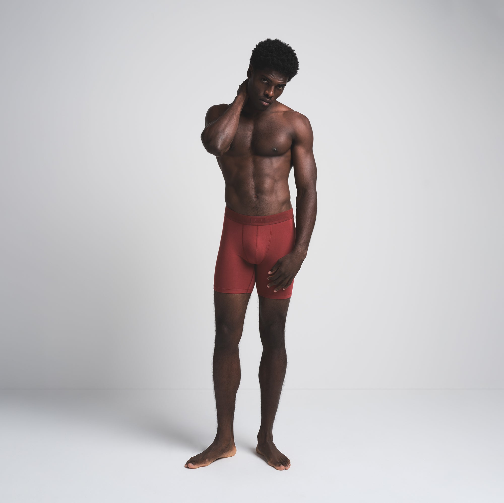 SKIMS COTTON MENS 5" BOXER BRIEF 3-PACK | MERLOT MULTI - Image 2