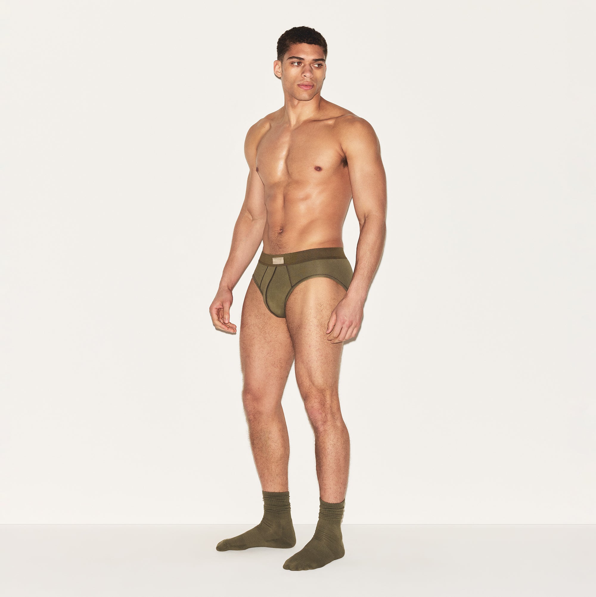 SKIMS COTTON MENS BRIEF | ARMY - Image 2