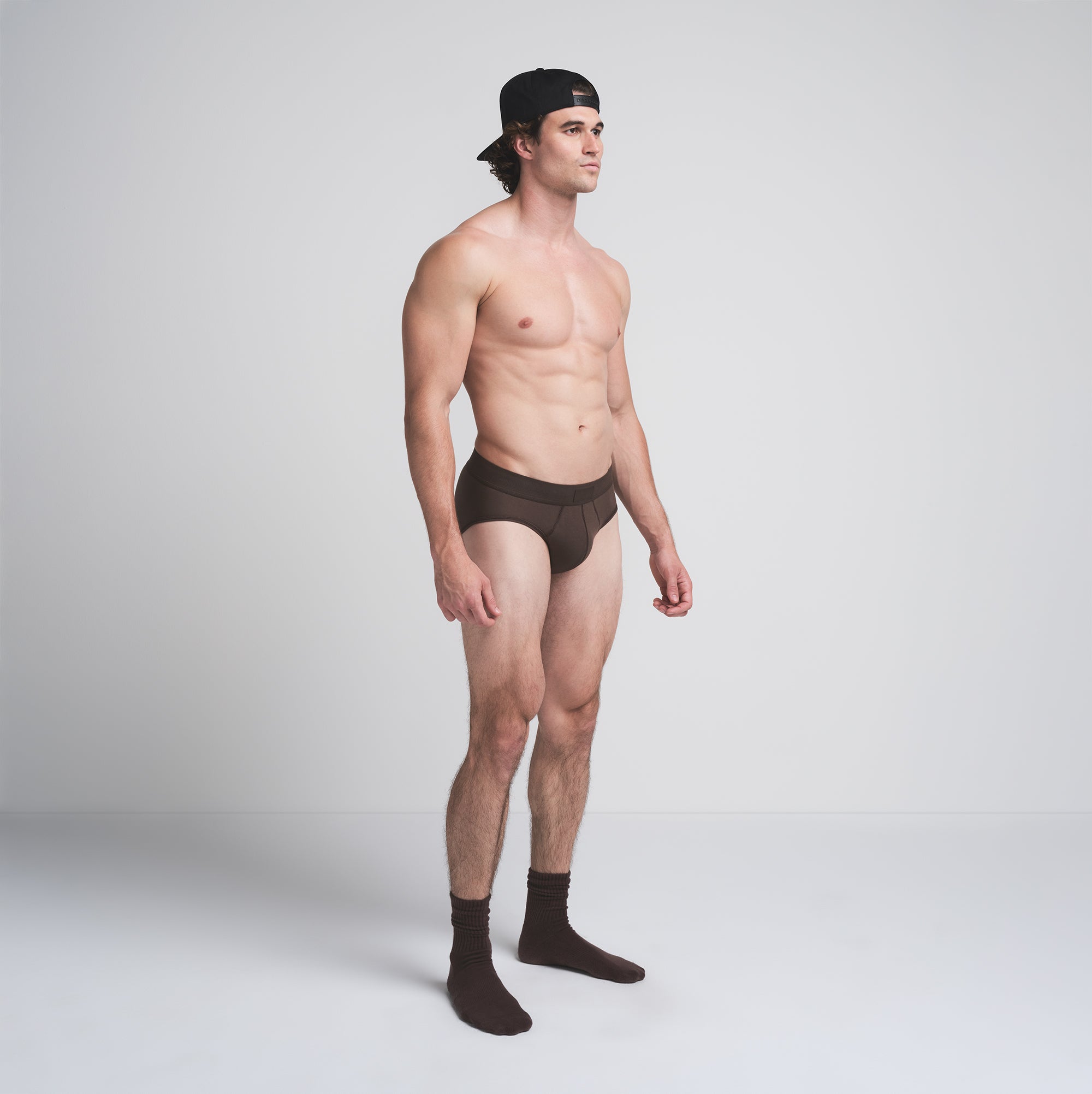 SKIMS COTTON MENS BRIEF 3-PACK | DARK SEPIA MULTI - Image 2