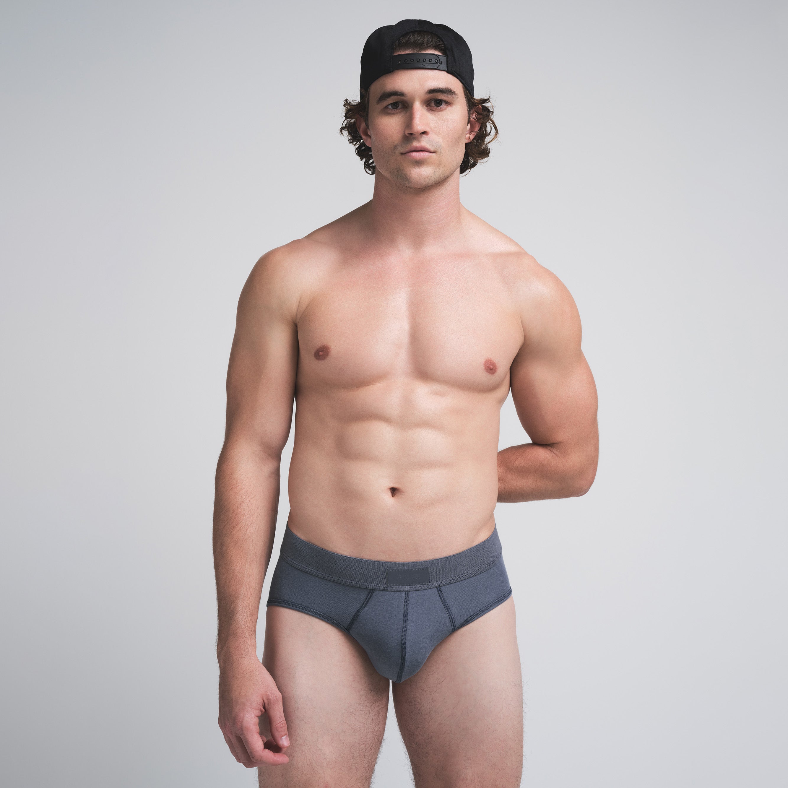 SKIMS COTTON MENS BRIEF | STEEL BLUE - Image 2
