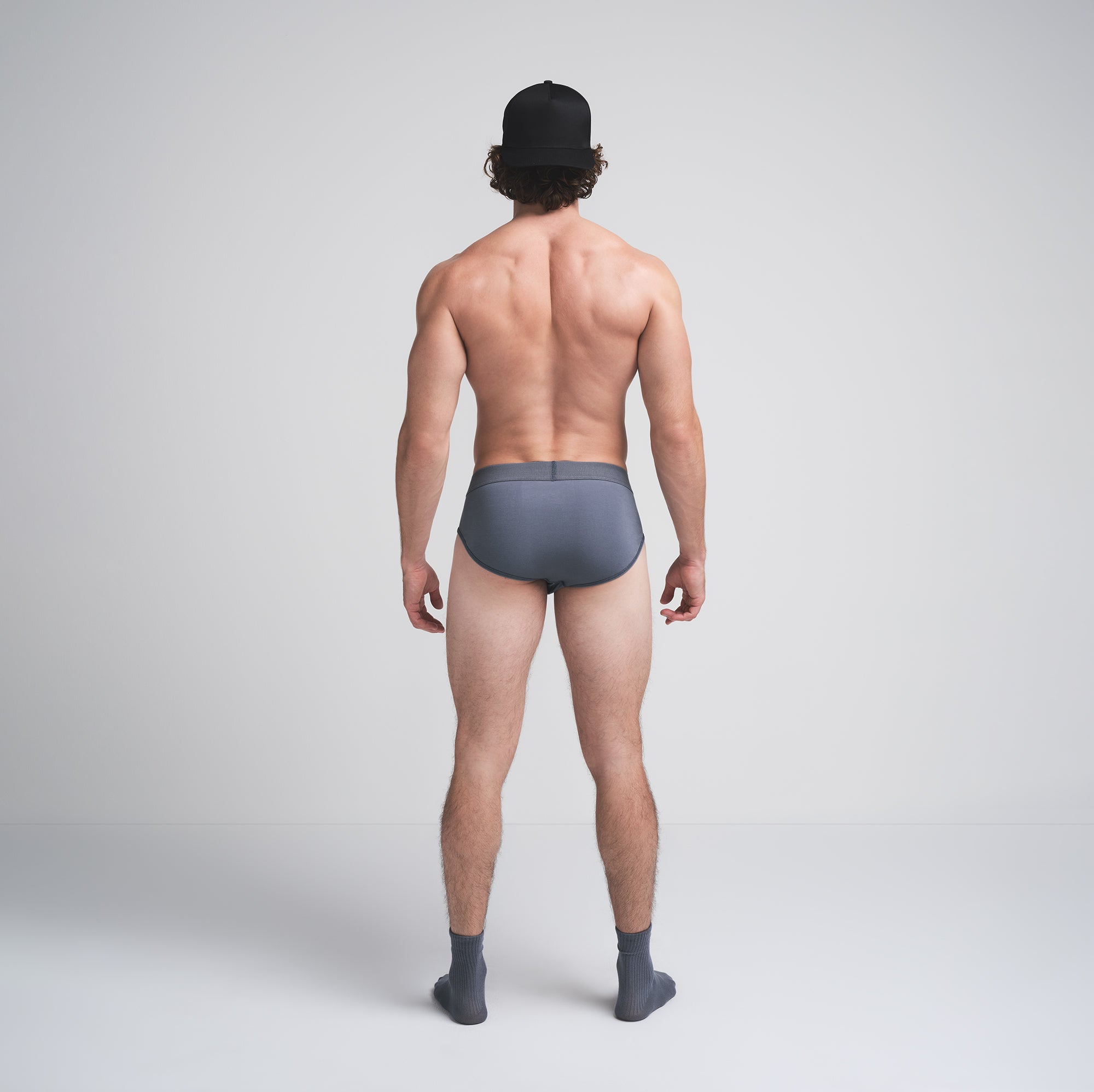 SKIMS COTTON MENS BRIEF | STEEL BLUE - Image 3